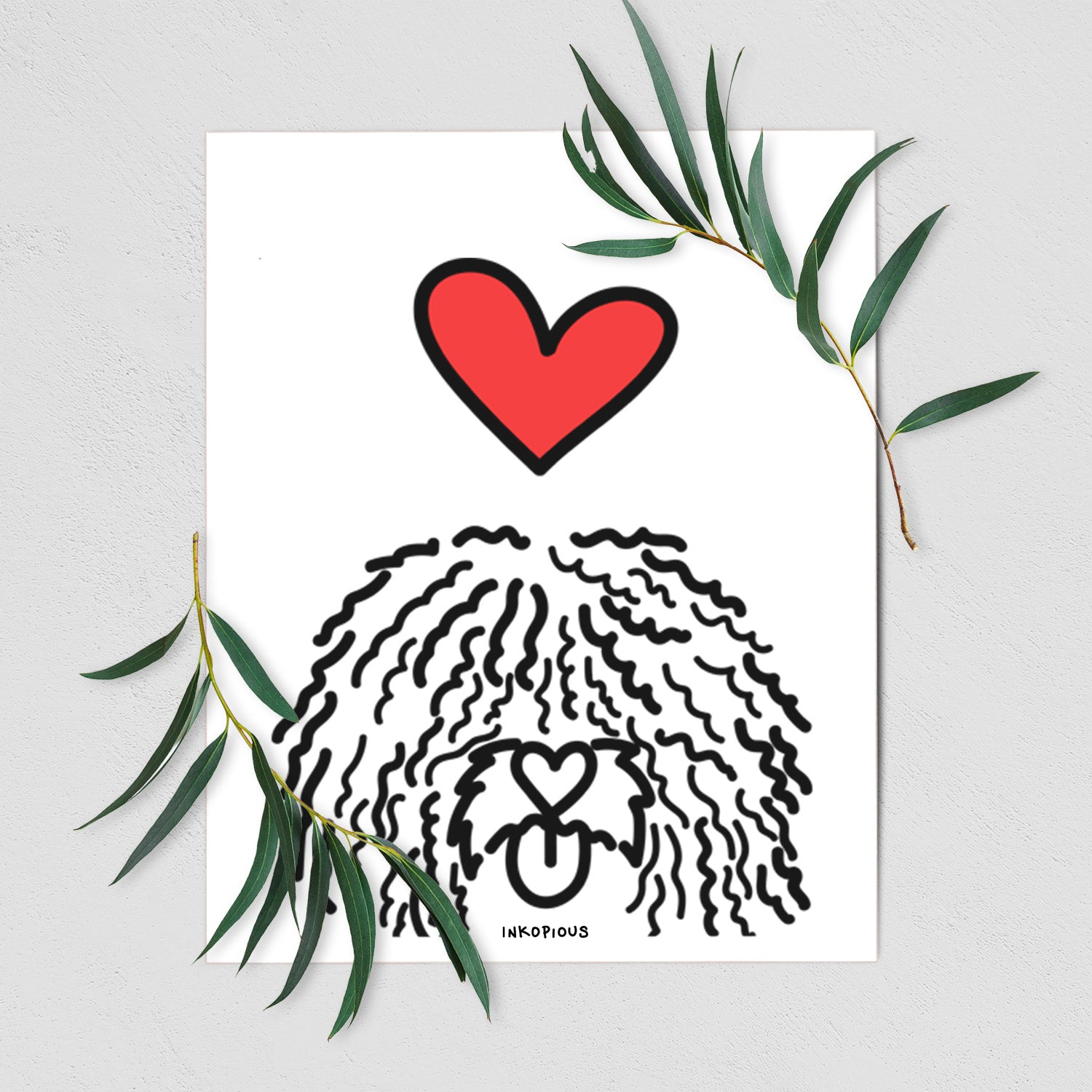 Love Always Spanish Water Dog - Alba Art Print