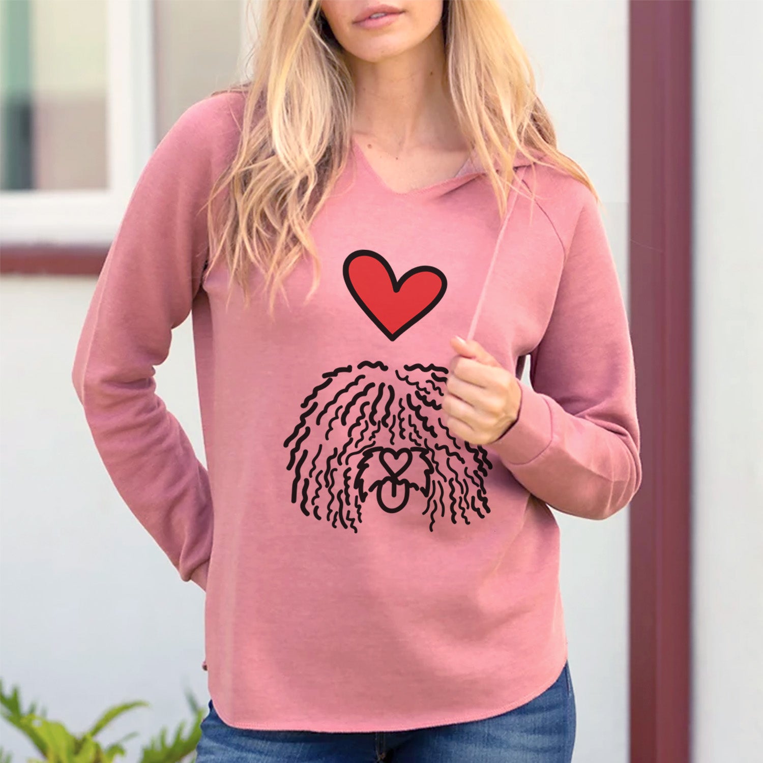 Love Always Spanish Water Dog - Alba - Cali Wave Hooded Sweatshirt