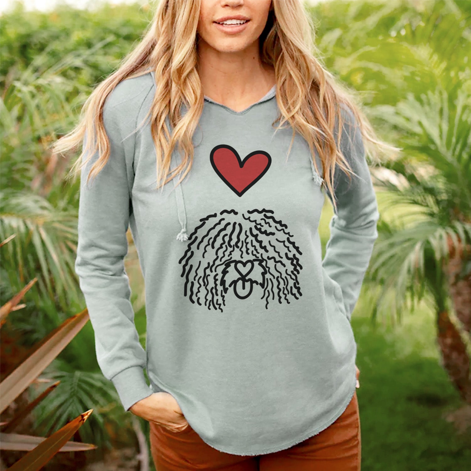 Love Always Spanish Water Dog - Alba - Cali Wave Hooded Sweatshirt