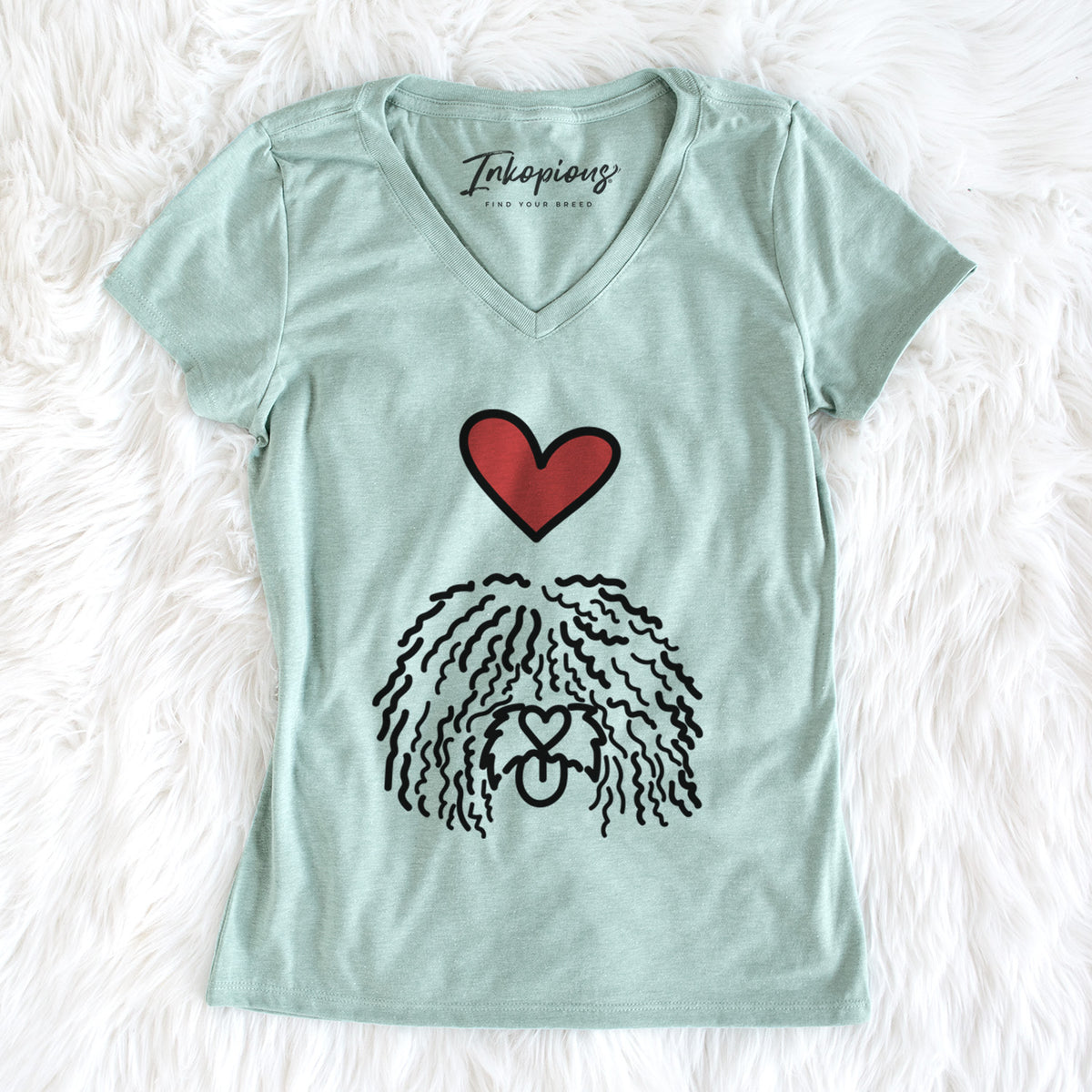 Love Always Spanish Water Dog - Alba - Women&#39;s Perfect V-neck Shirt