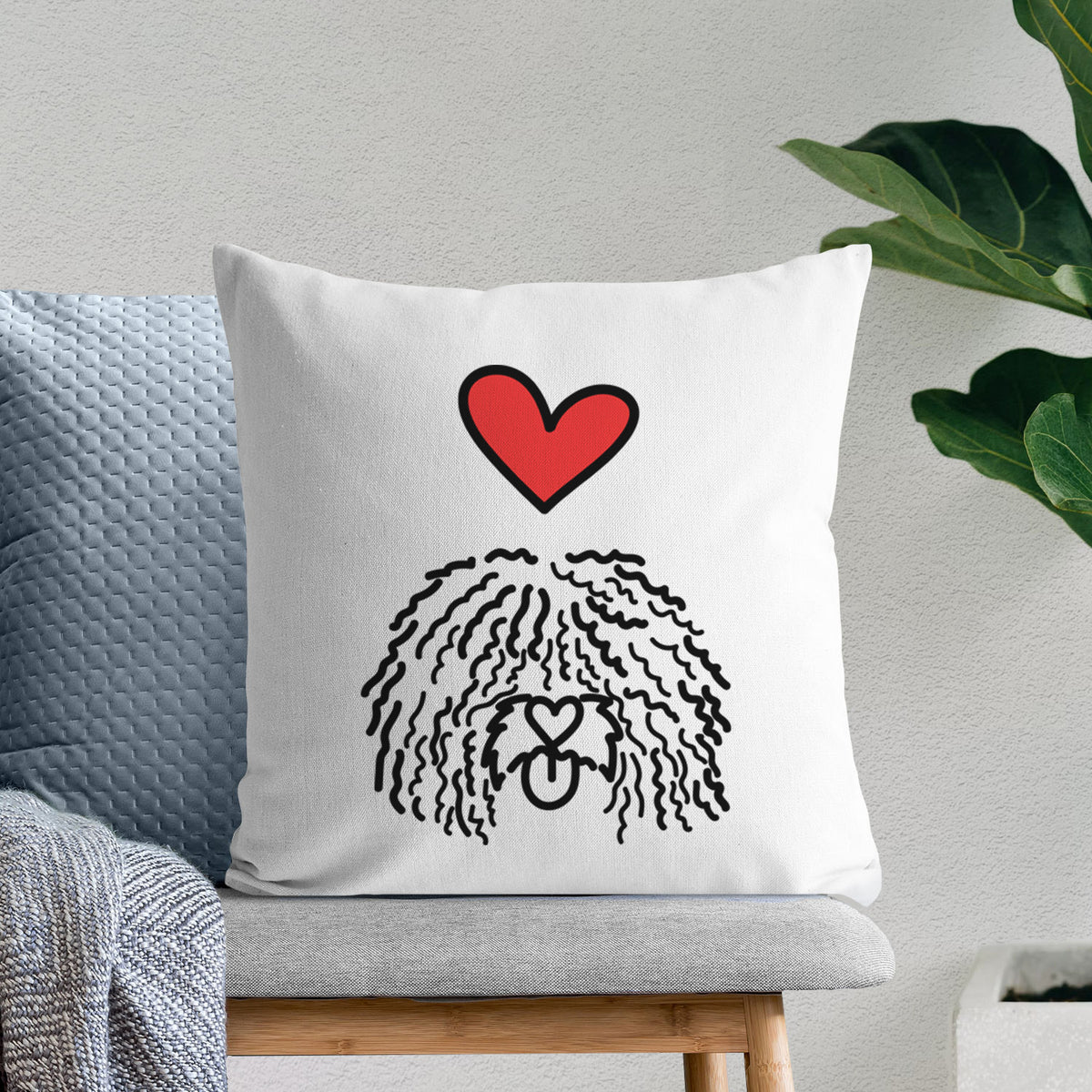 Love Always Spanish Water Dog - Alba -  Throw Pillow Cover