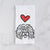 Love Always Spanish Water Dog - Alba - Tea Towel