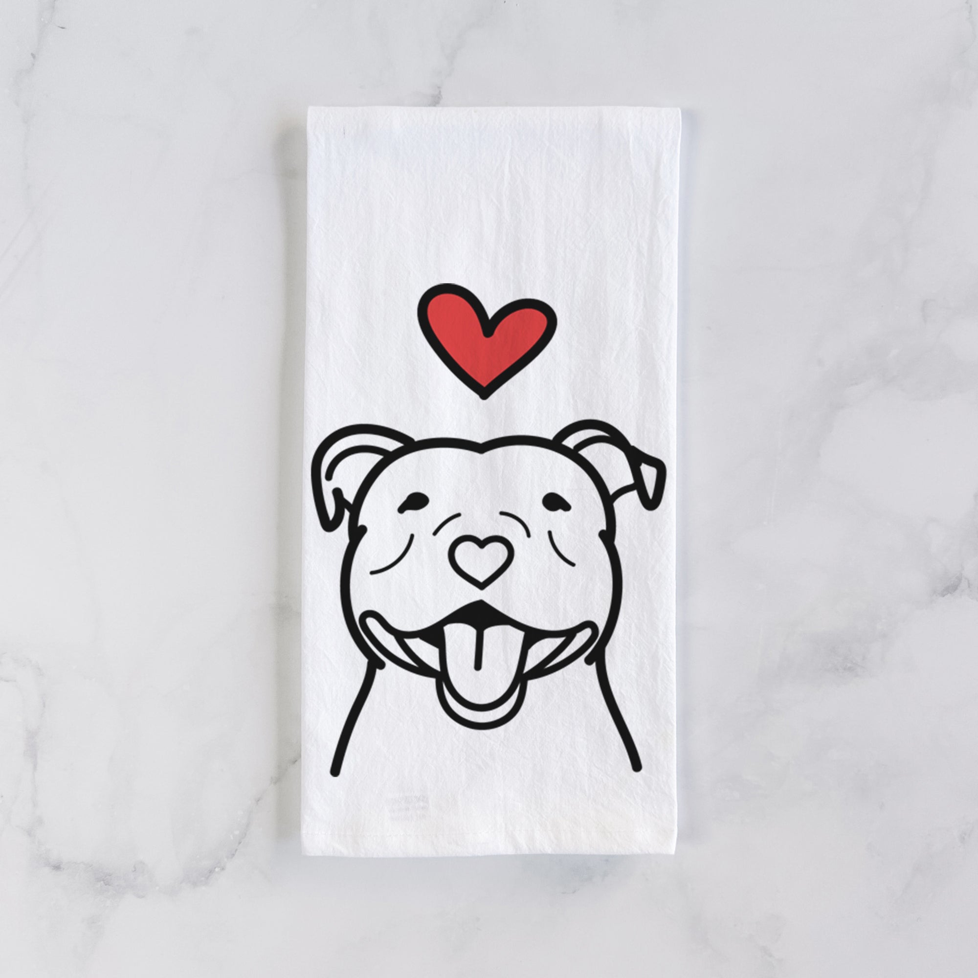 Love Always Happy American Staffordshire Terrier - Tea Towel