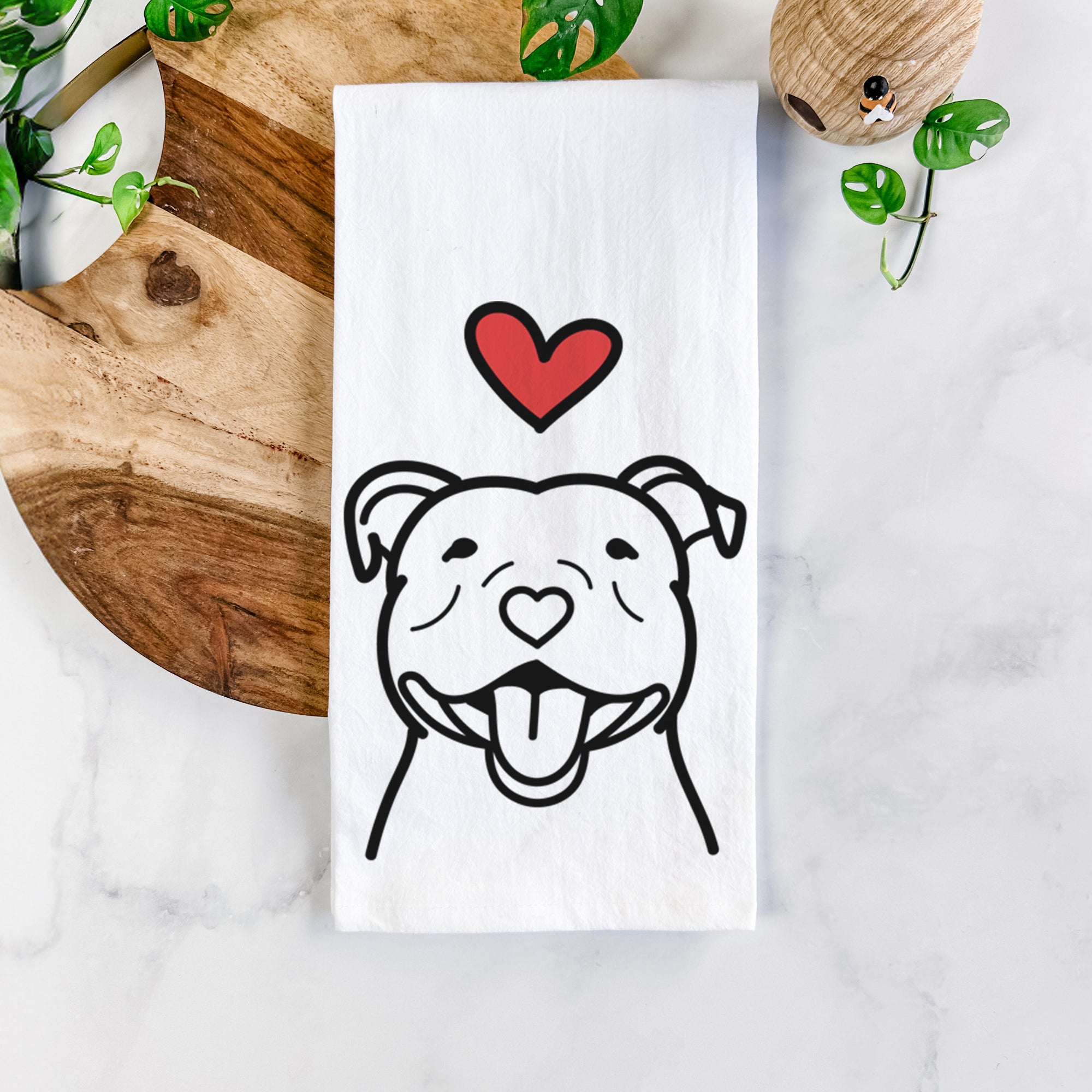 Love Always Happy American Staffordshire Terrier - Tea Towel