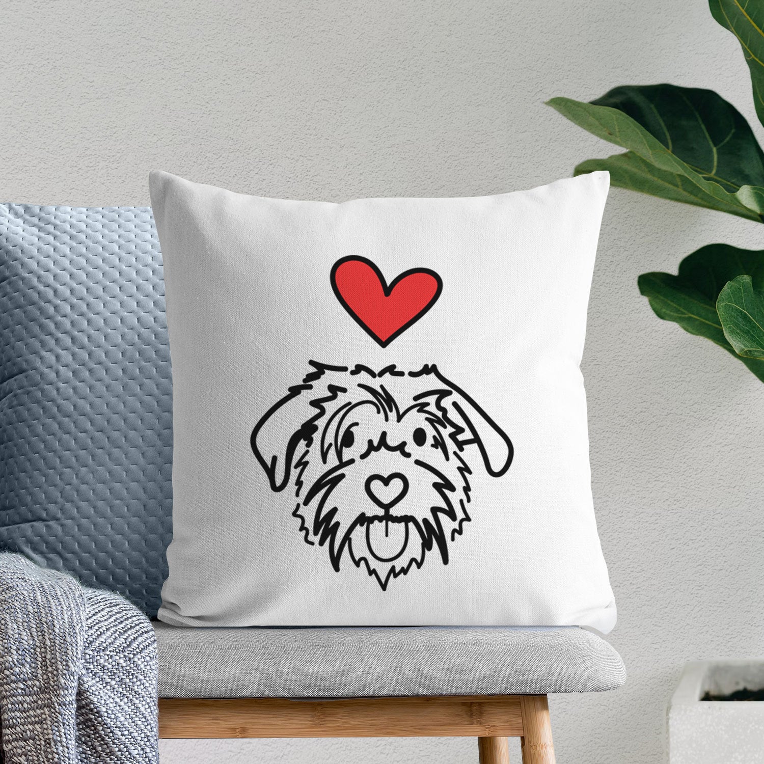 Love Always Scottish Terrier Border Collie Mix - Amal -  Throw Pillow Cover