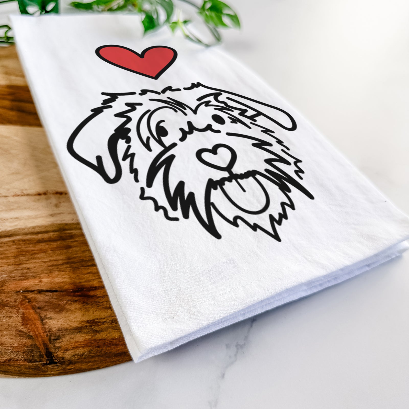 Love Always Scottish Terrier Border Collie Mix - Amal - Tea Towel