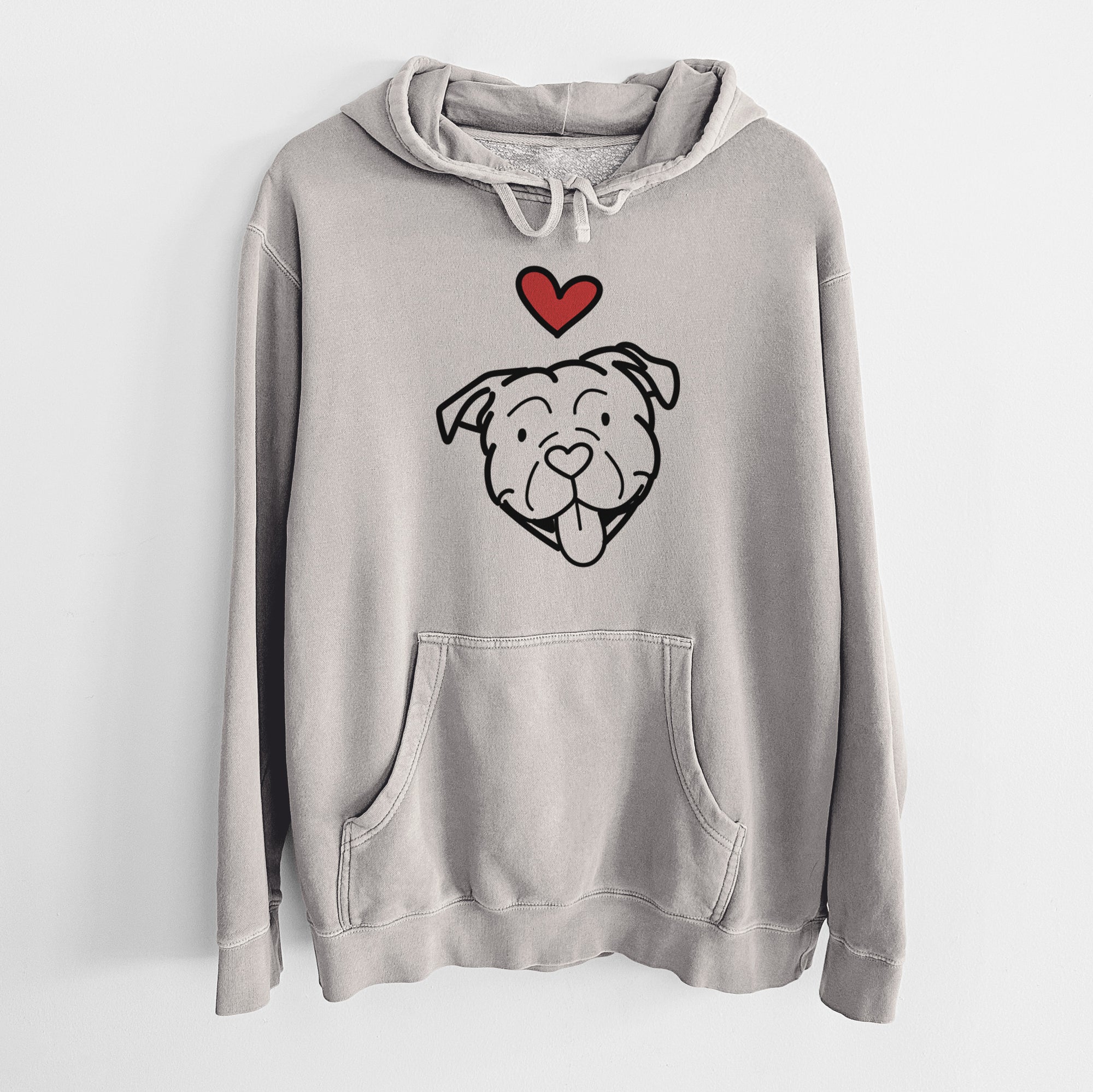 Love Always American Bulldog - Unisex Pigment Dyed Hoodie