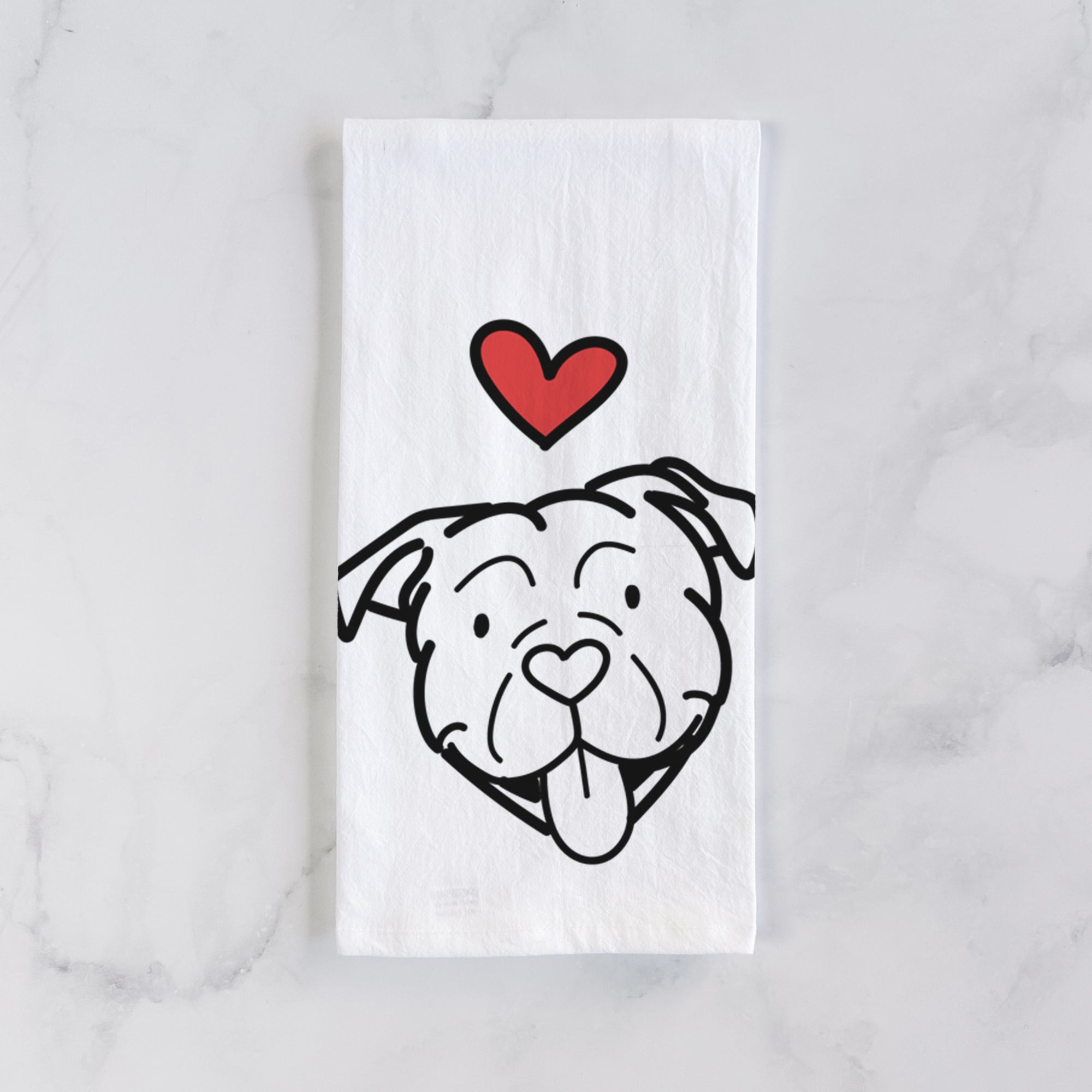 Love Always American Bulldog - Tea Towel