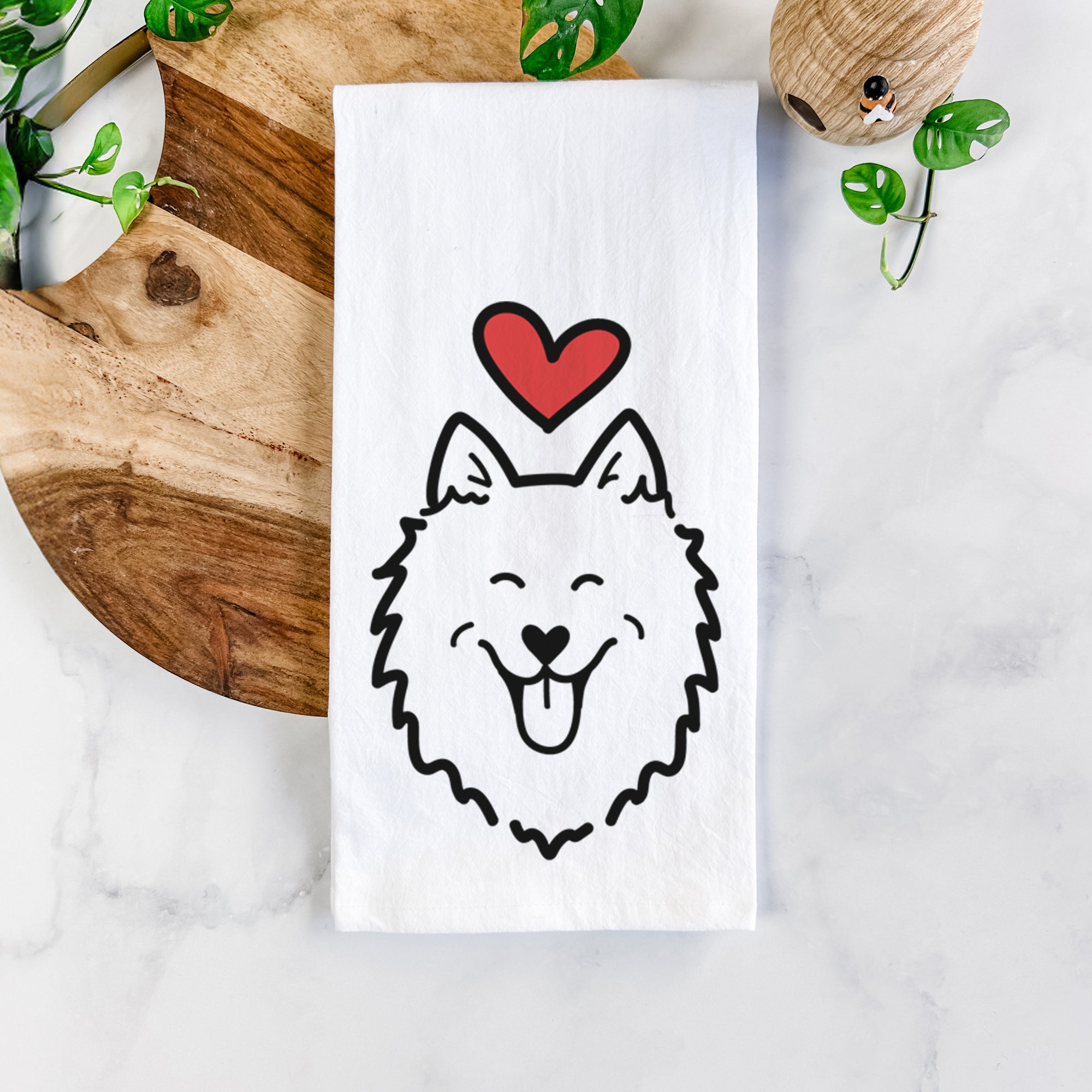 Love Always American Eskimo - Tea Towel