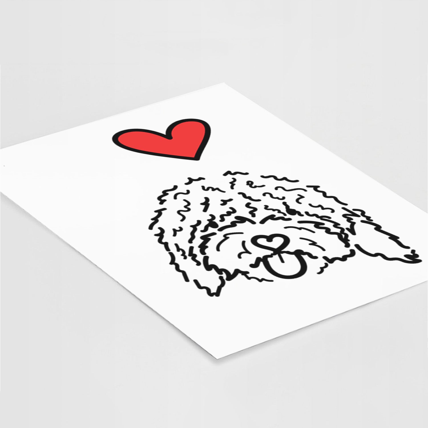 Love Always Spanish Water Dog - Antonio Art Print