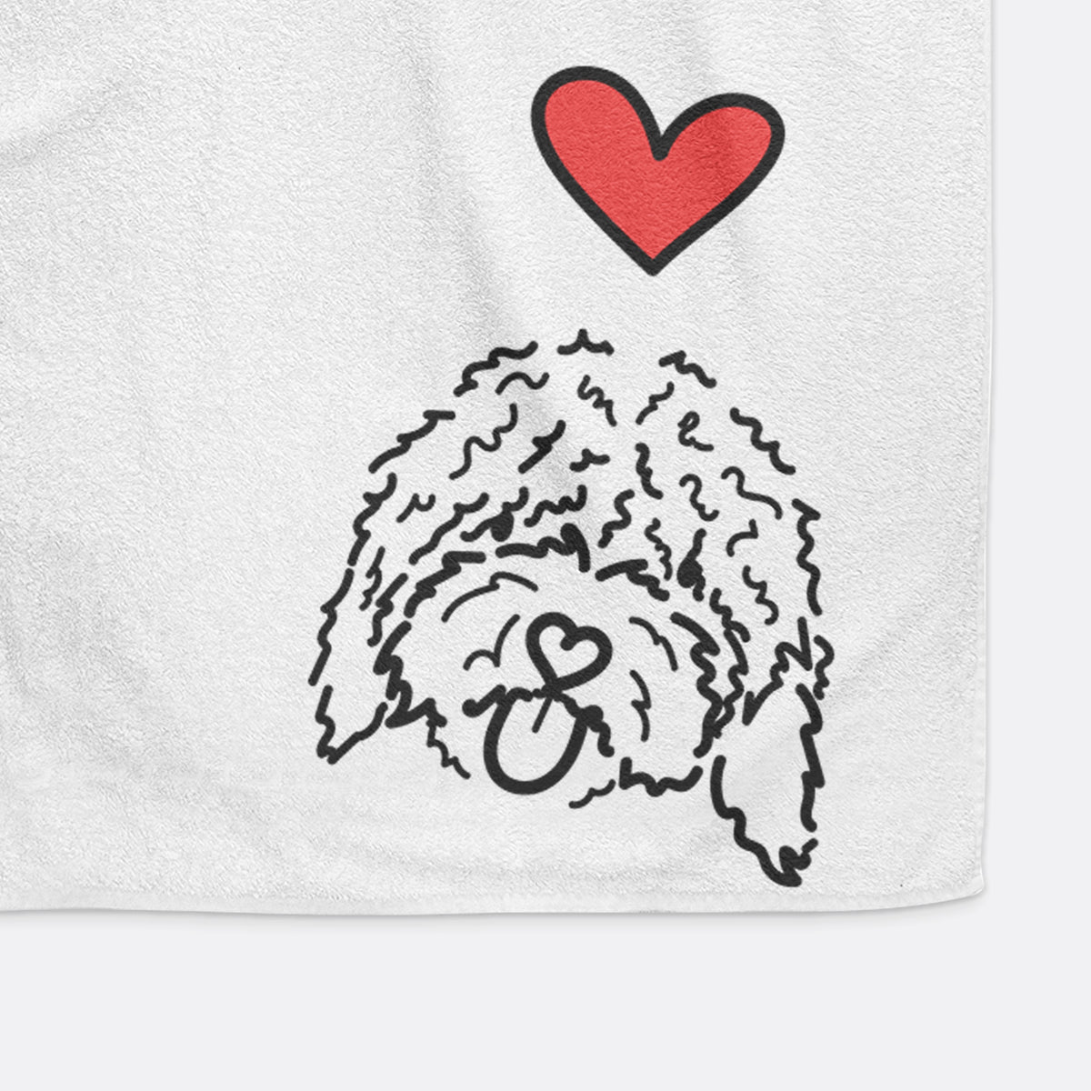 Love Always Spanish Water Dog - Antonio - Decorative Hand Towel