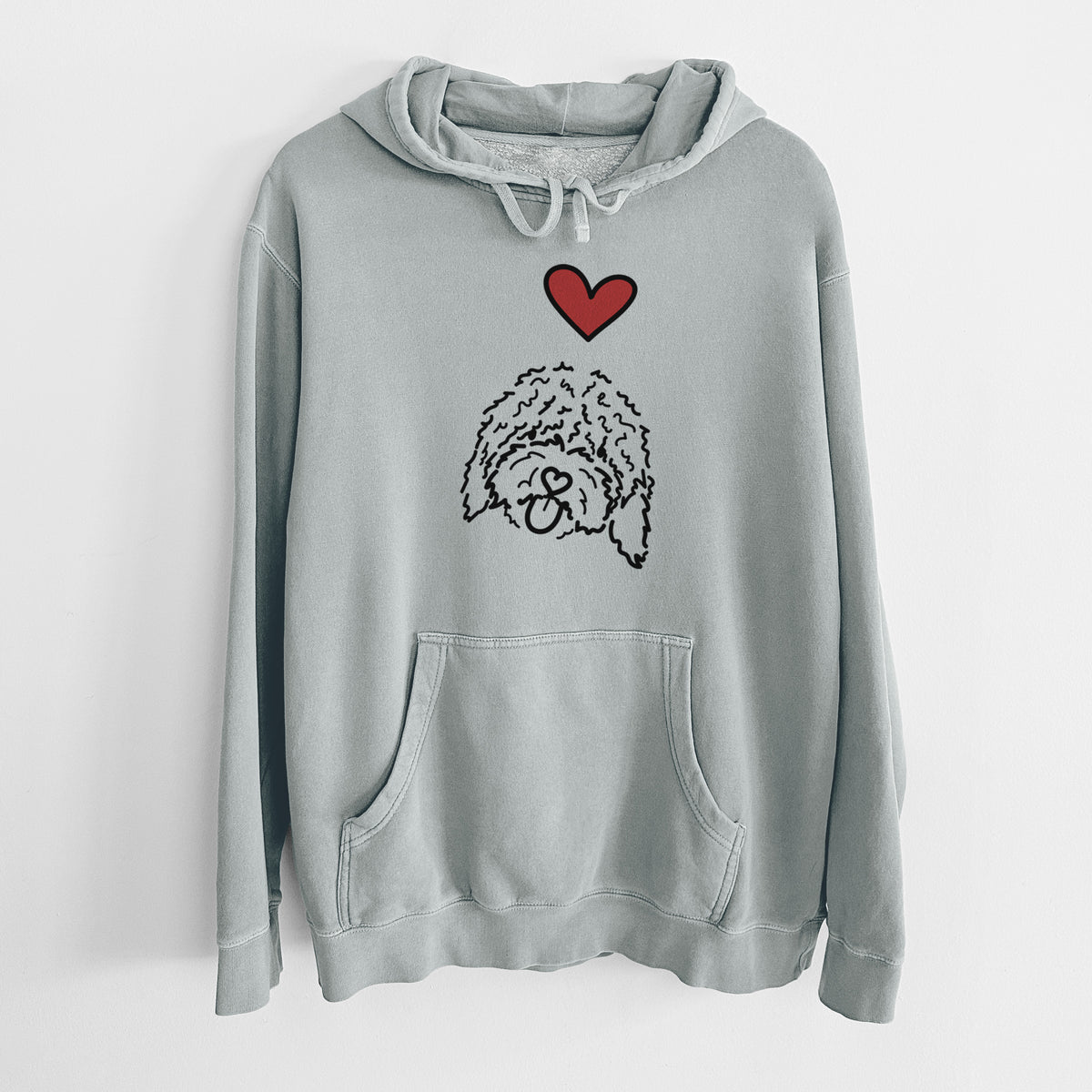 Love Always Spanish Water Dog - Antonio - Unisex Pigment Dyed Hoodie