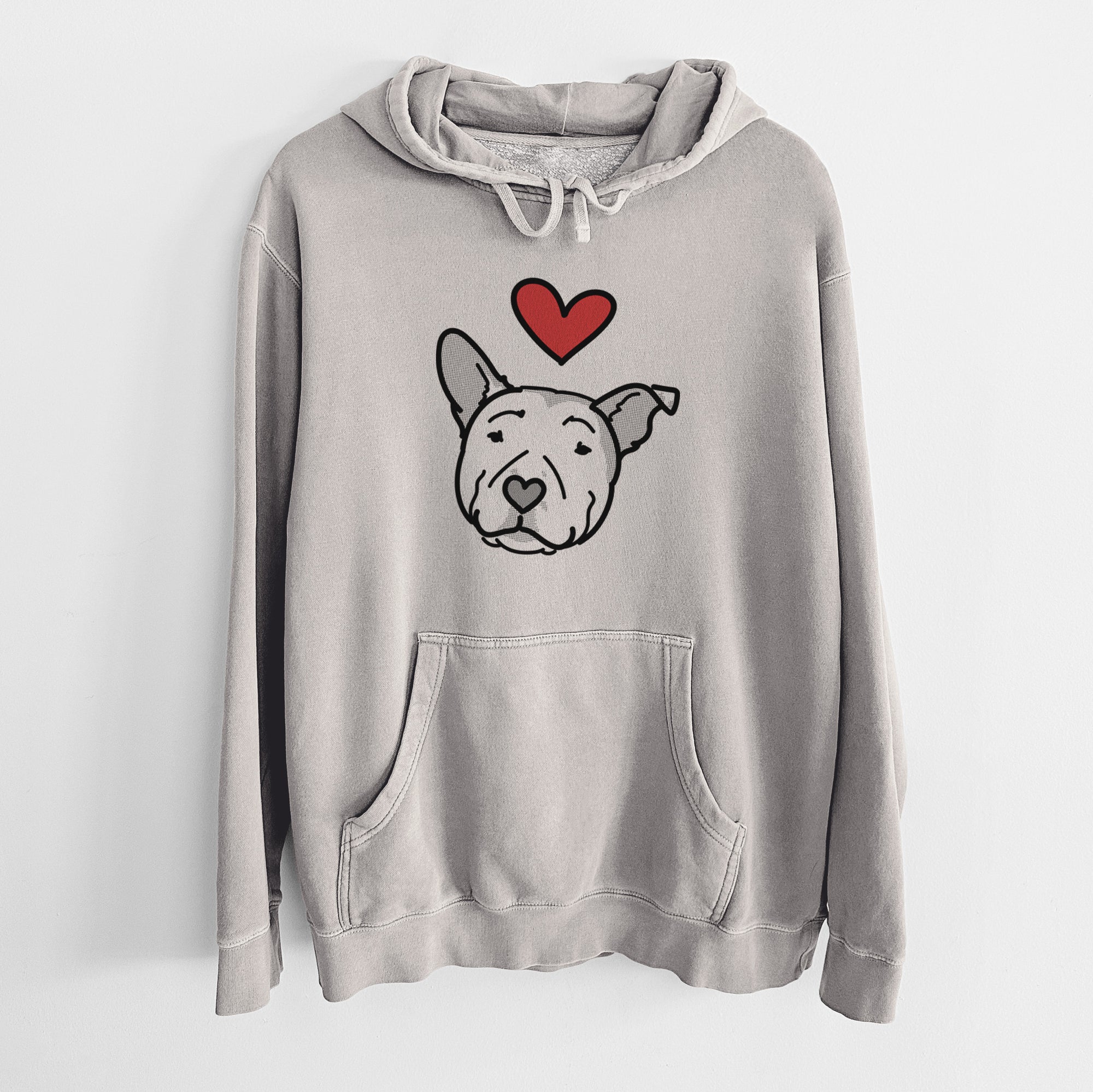 Love Always Pitbull - Archer - Unisex Pigment Dyed Hoodie