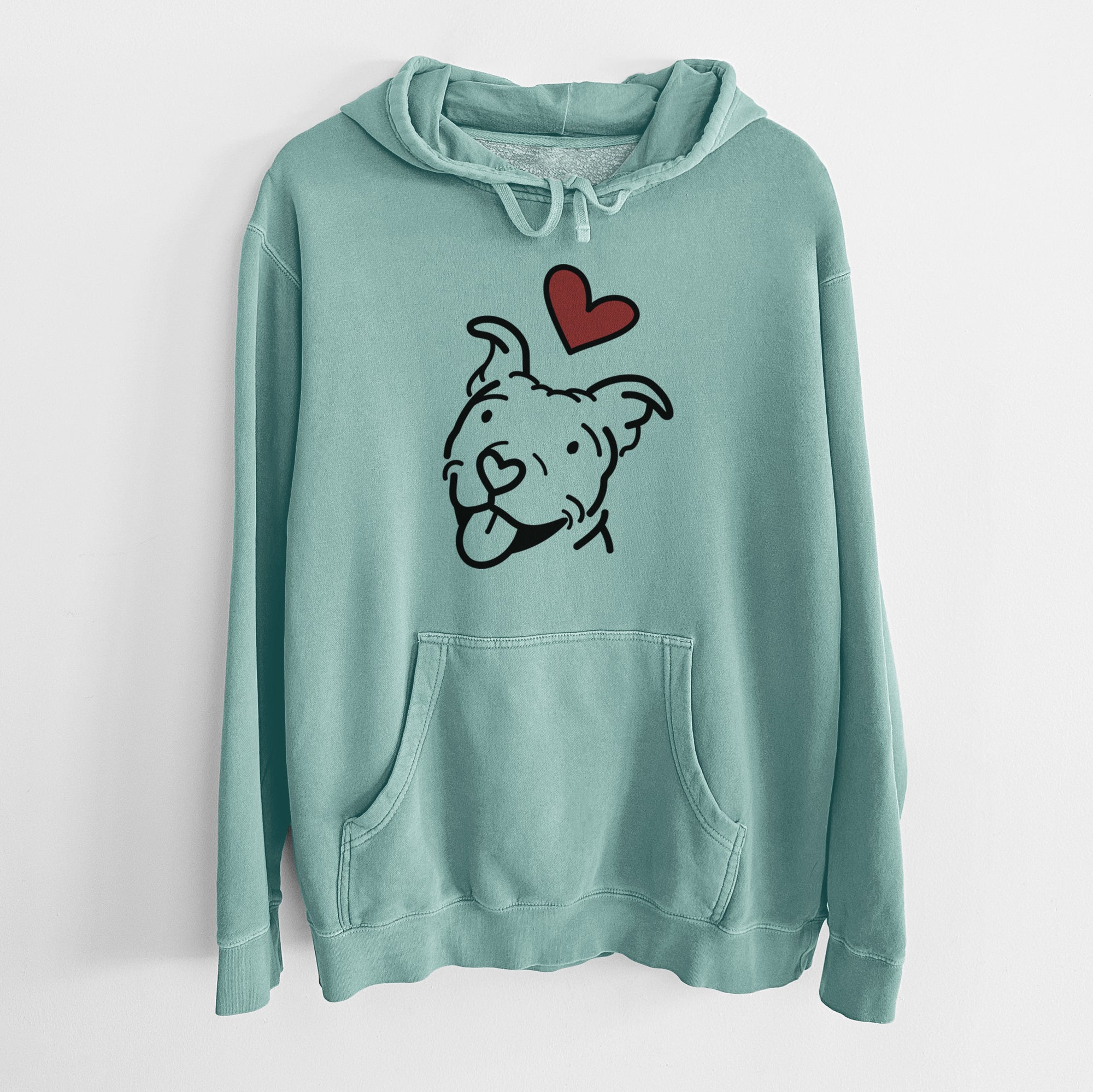 Love Always Pitbull - Arlo - Unisex Pigment Dyed Hoodie