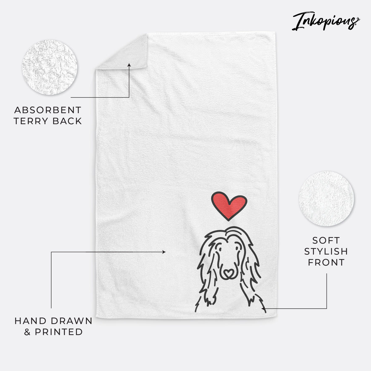 Love Always Afghan Hound - Asher - Hand Towel
