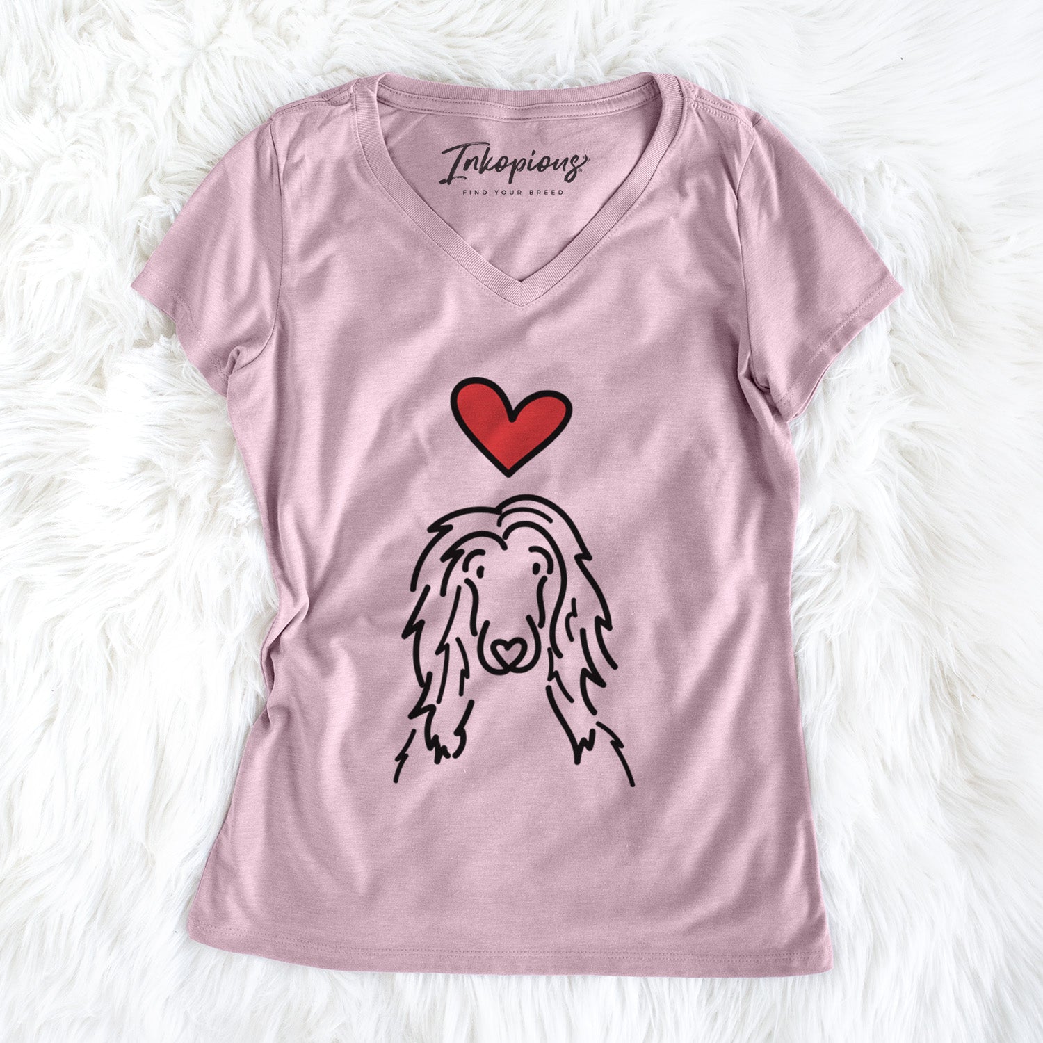 Love Always Afghan Hound - Asher - Women's Perfect V-neck Shirt