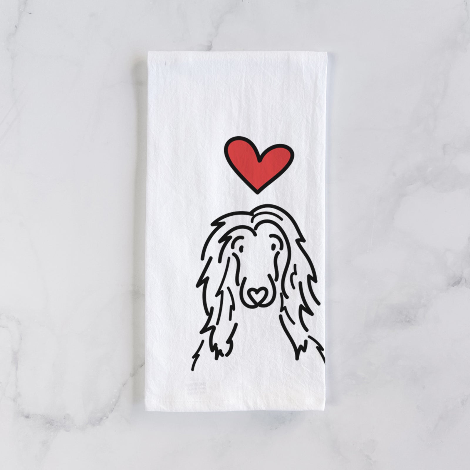 Love Always Afghan Hound - Asher - Tea Towel