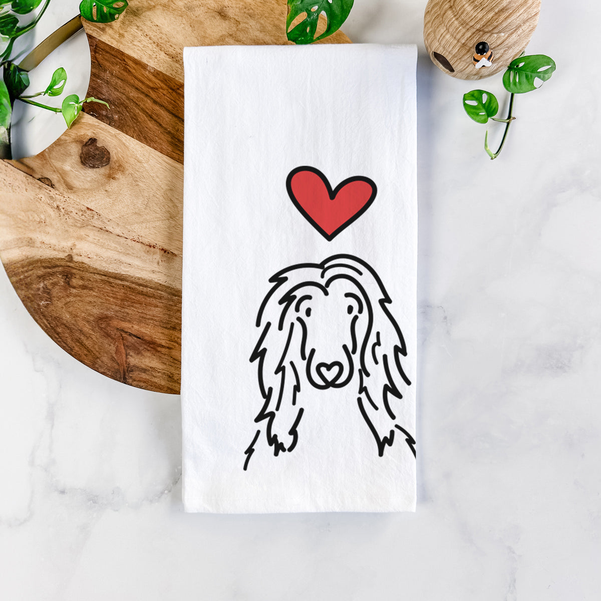 Love Always Afghan Hound - Asher - Tea Towel