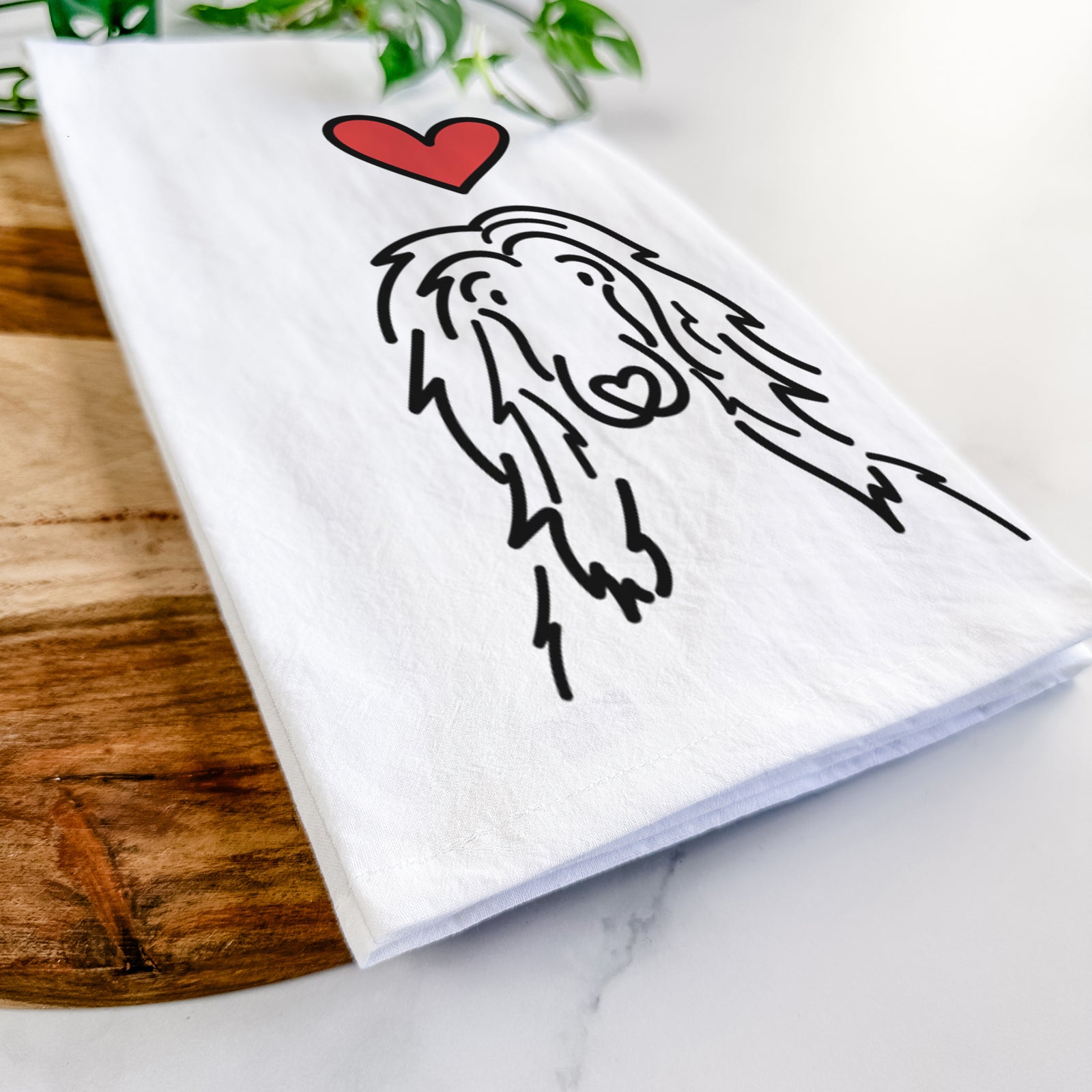 Love Always Afghan Hound - Asher - Tea Towel