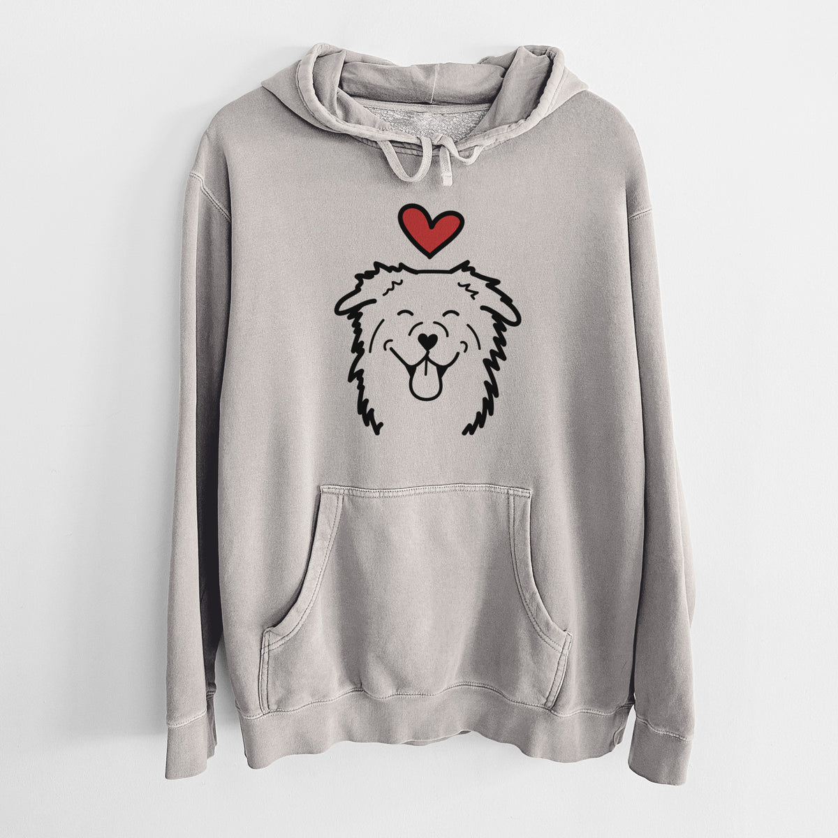 Love Always Australian Shepherd - Unisex Pigment Dyed Hoodie