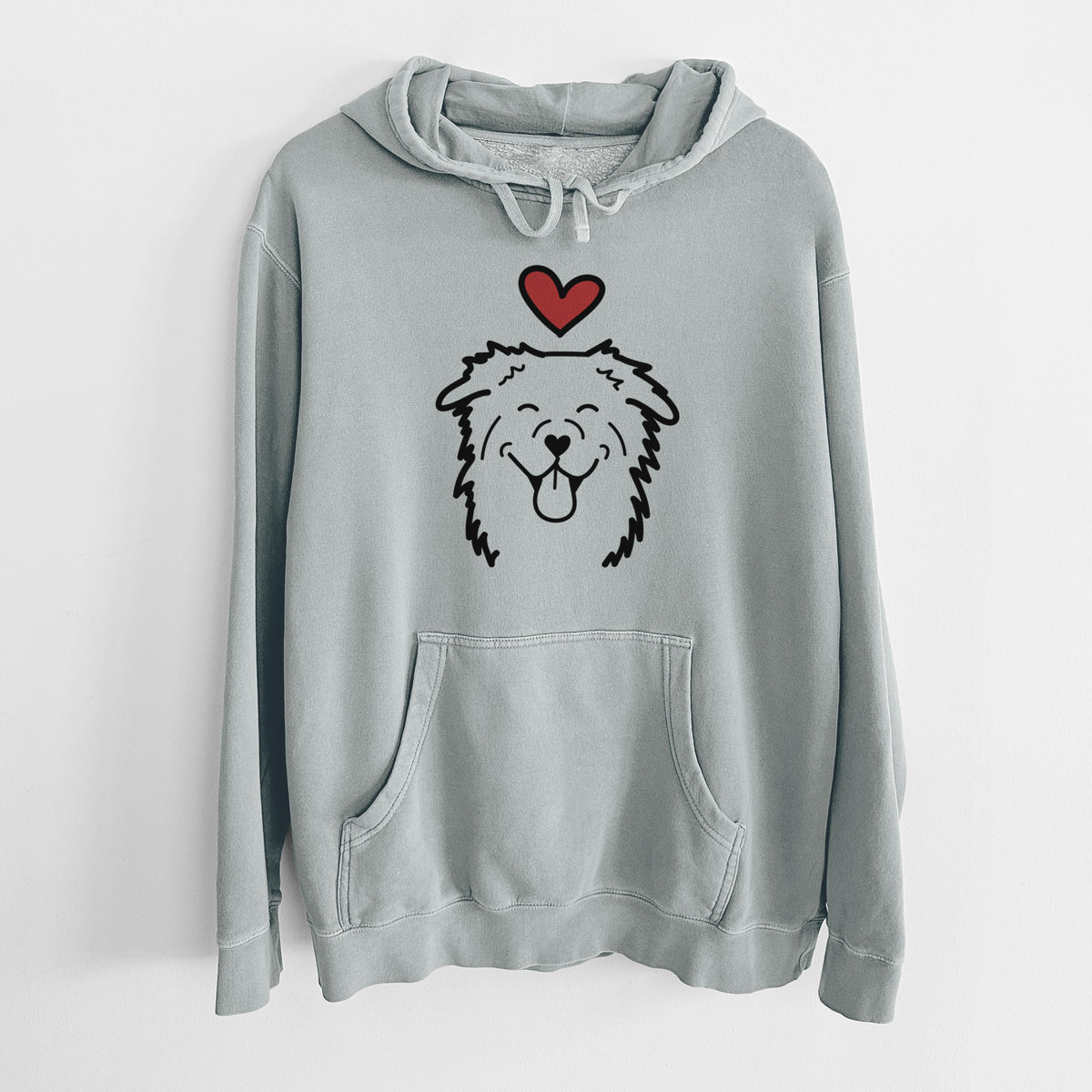 Love Always Australian Shepherd - Unisex Pigment Dyed Hoodie