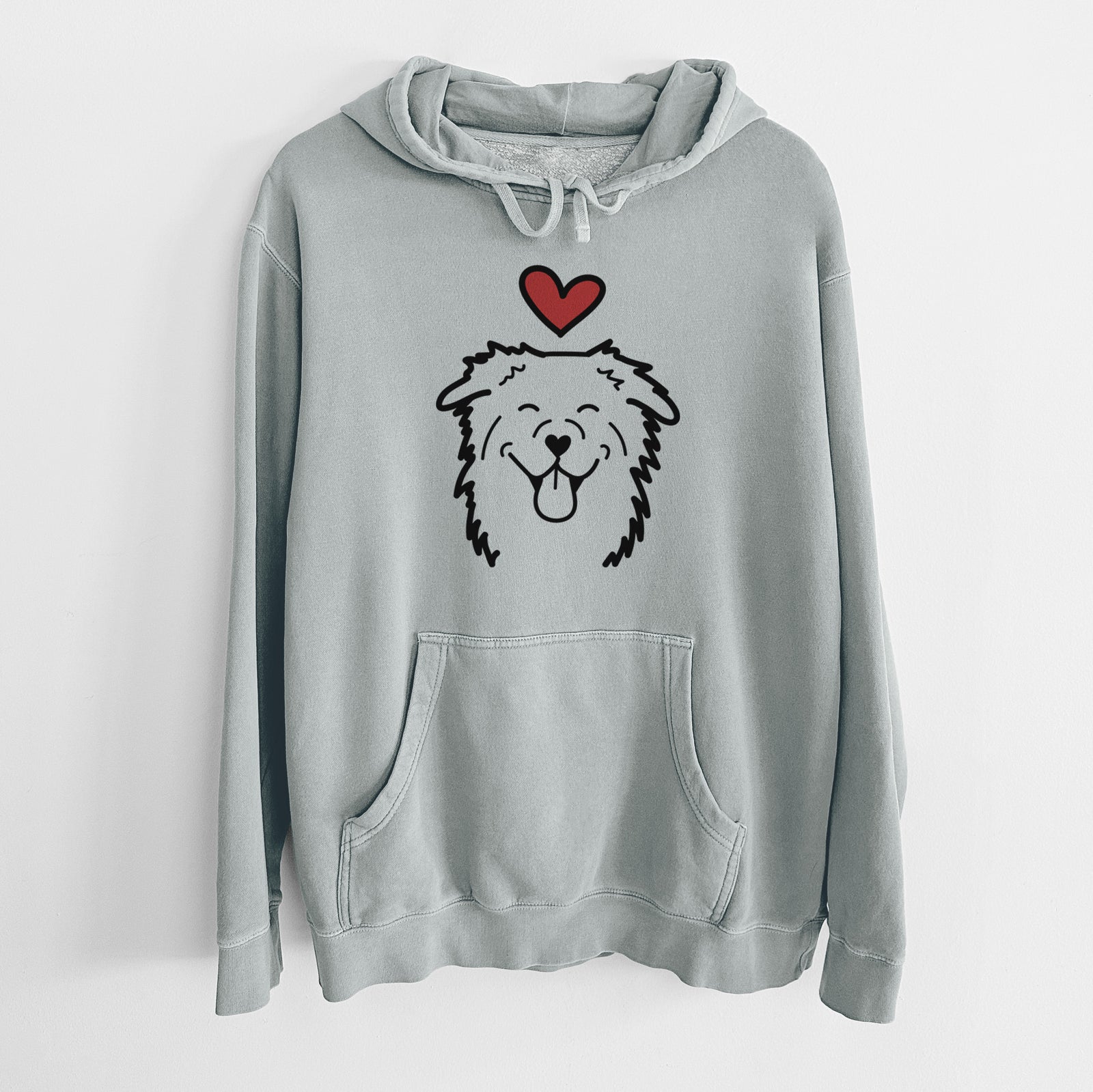Love Always Australian Shepherd - Unisex Pigment Dyed Hoodie