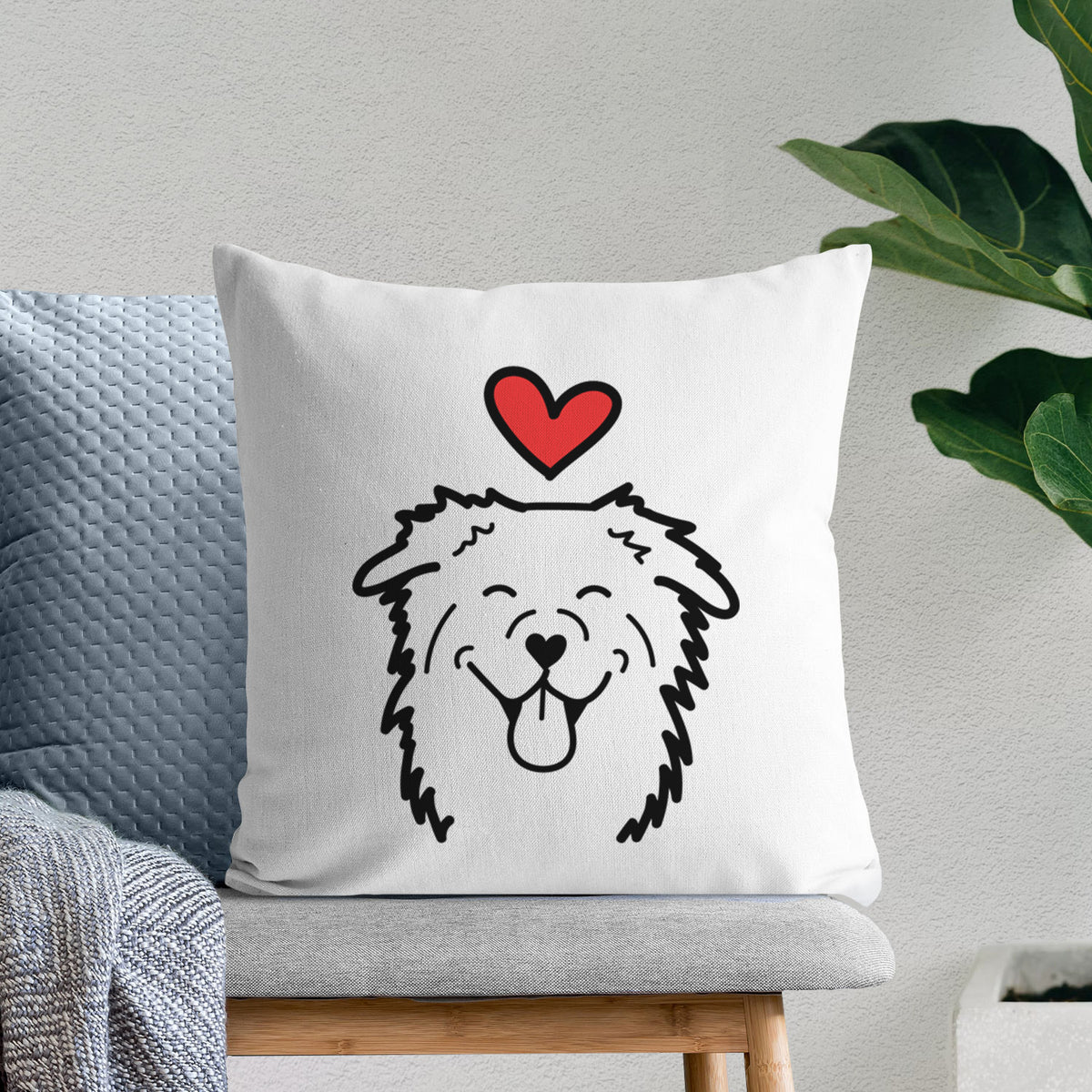 Love Always Australian Shepherd - Throw Pillow Cover