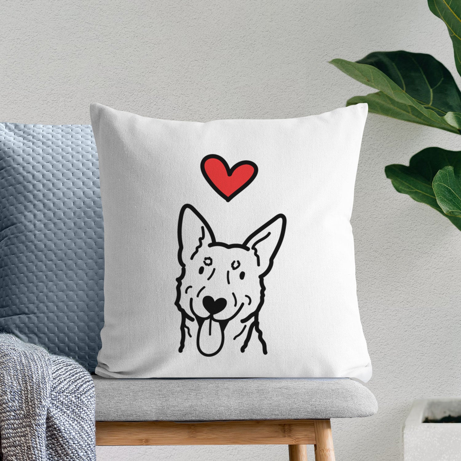 Love Always Australian Cattle Dog - Throw Pillow Cover