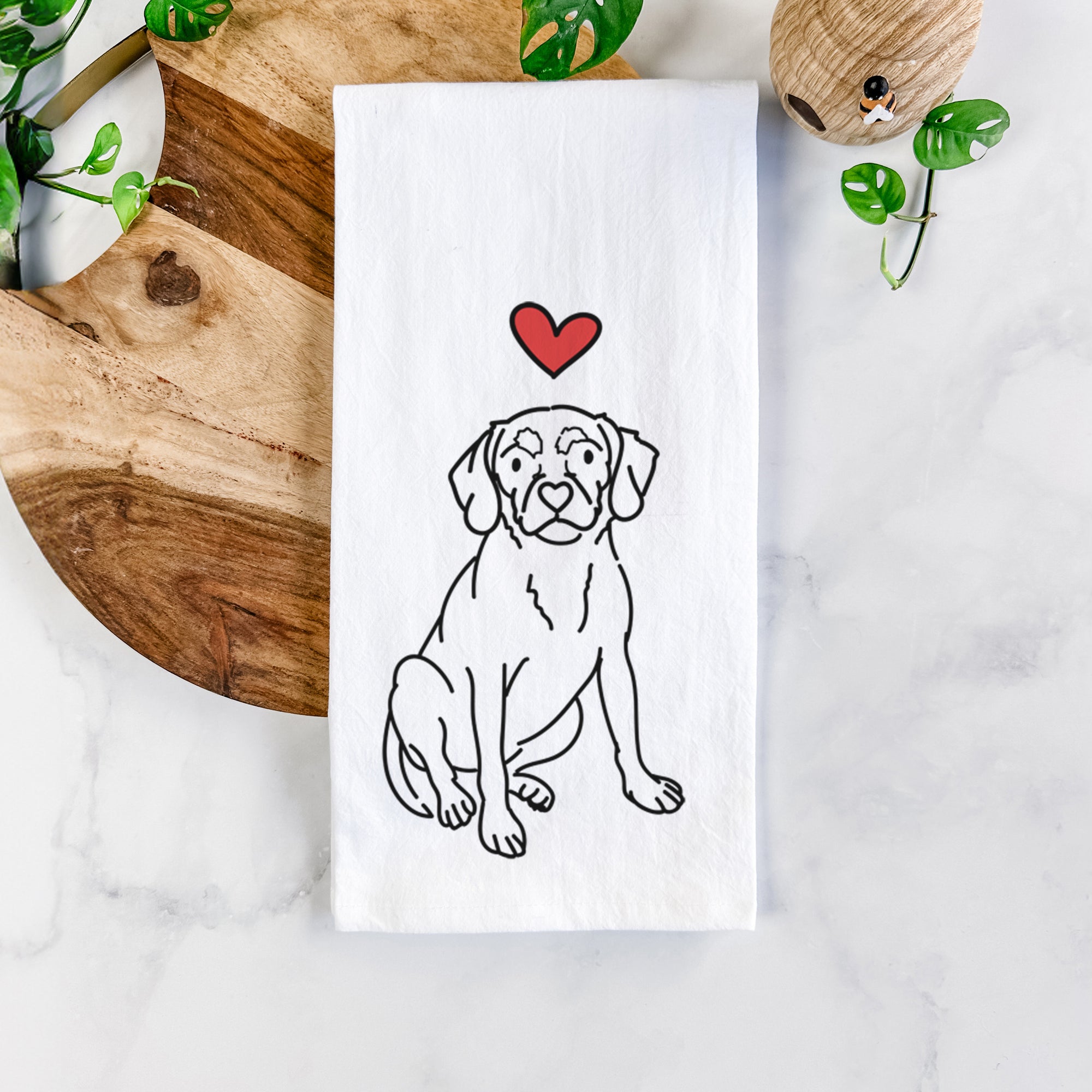 Love Always Puggle - Babs - Tea Towel