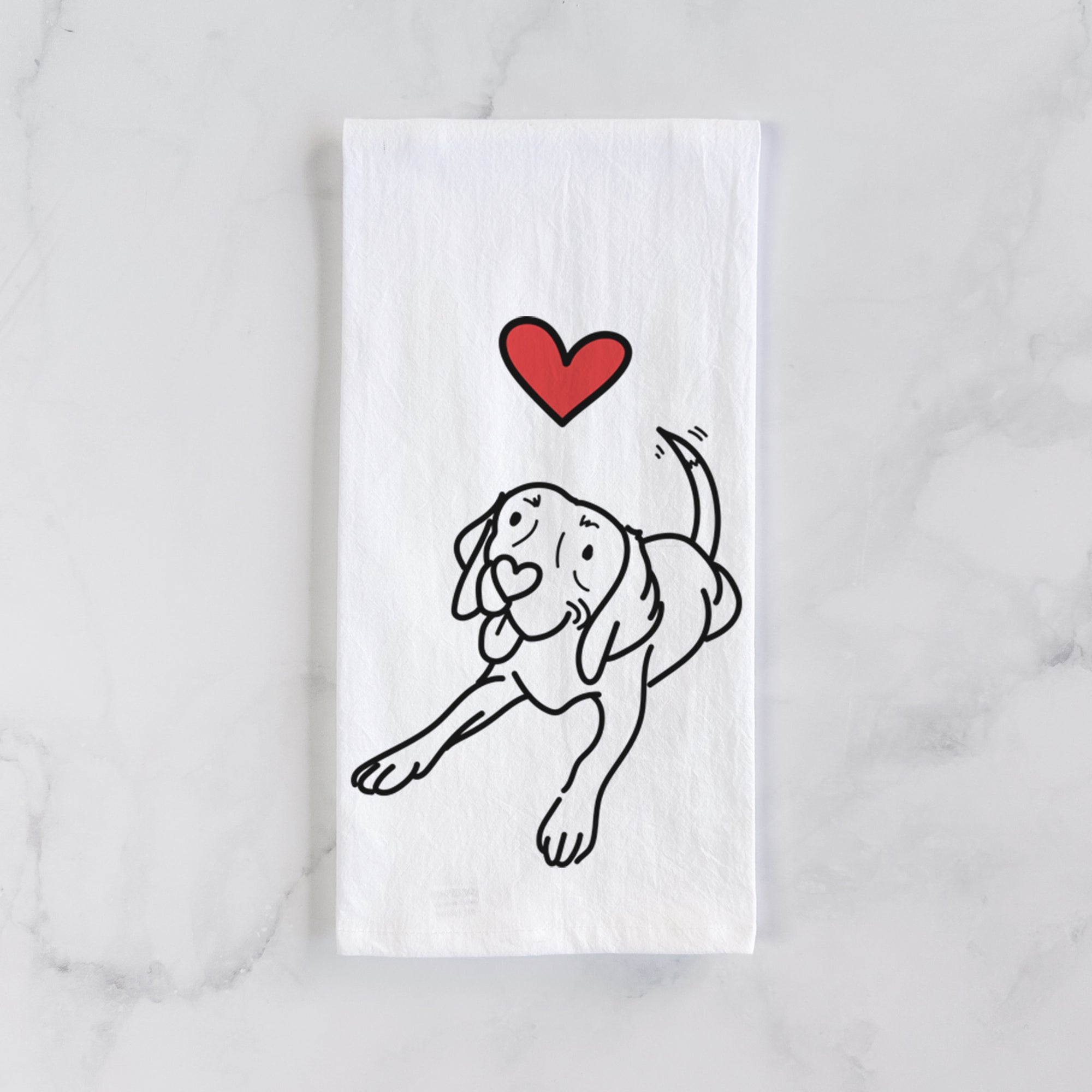 Love Always Beagle - Bagel - Tea Towel