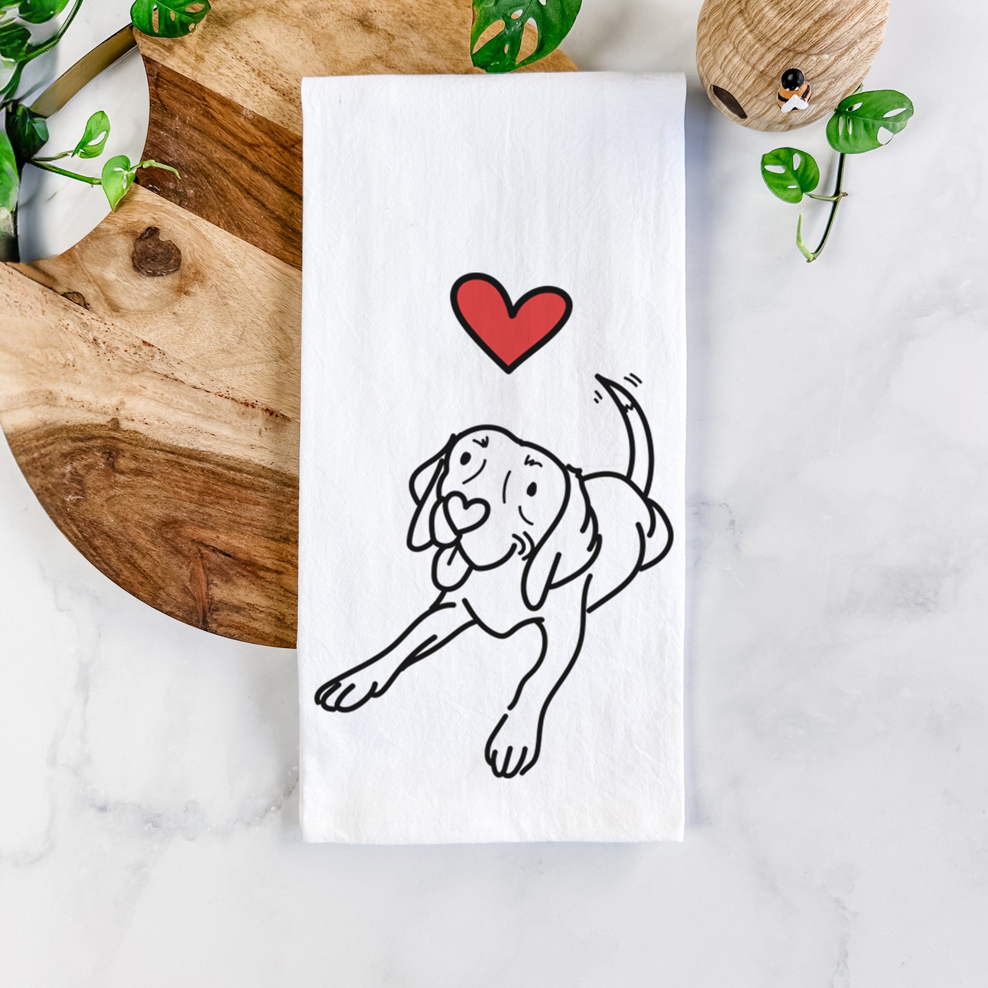 Love Always Beagle - Bagel - Tea Towel