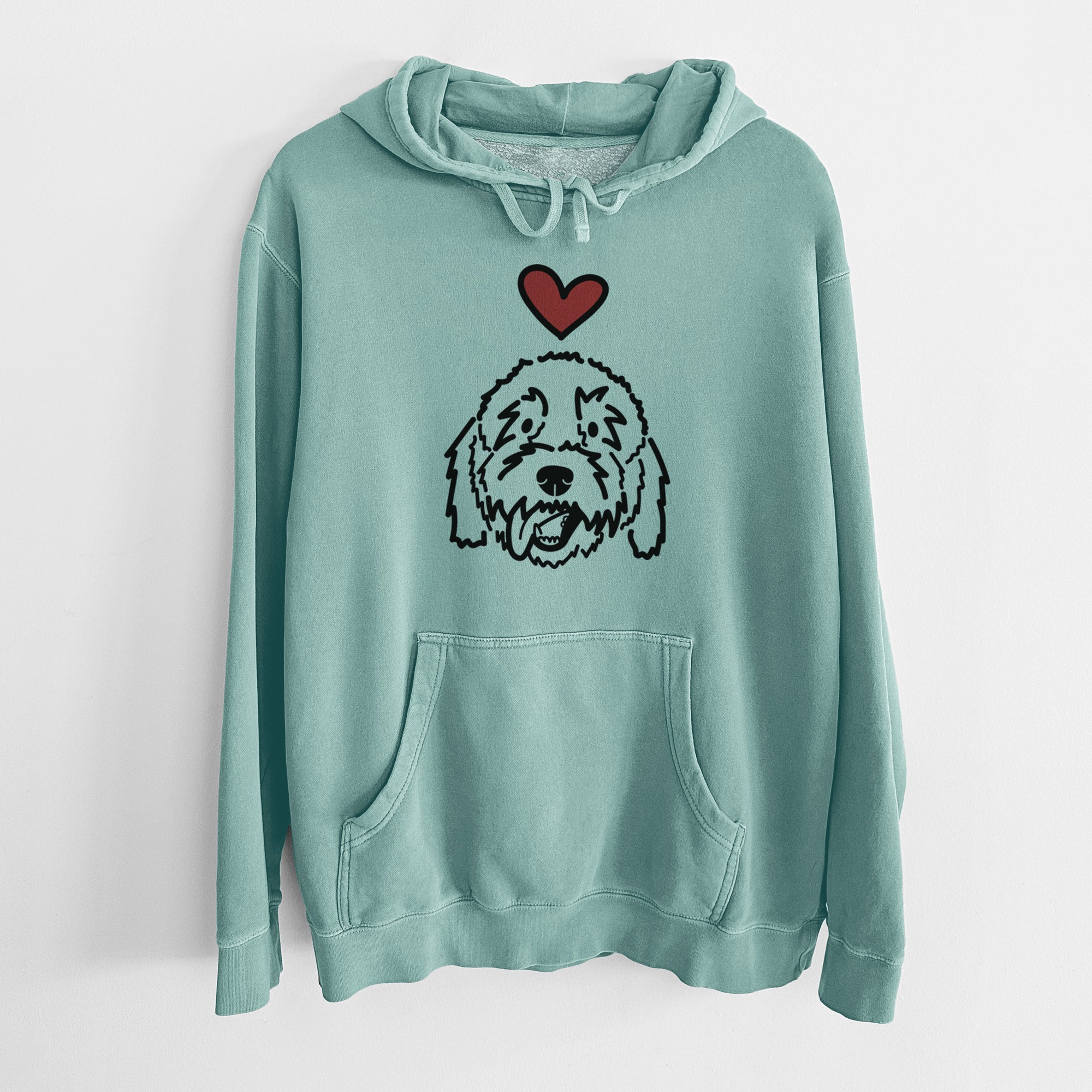 Love Always Goldendoodle - Barry - Unisex Pigment Dyed Hoodie