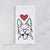 Love Always Pitbull - Basil - Tea Towel