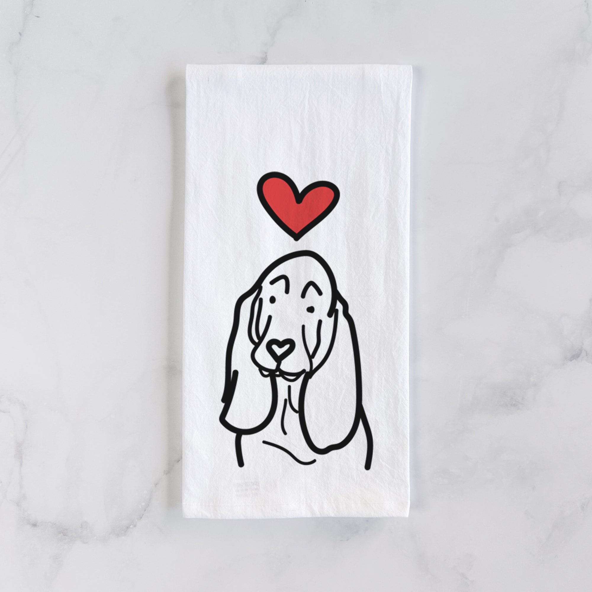 Love Always Basset Hound - Tea Towel