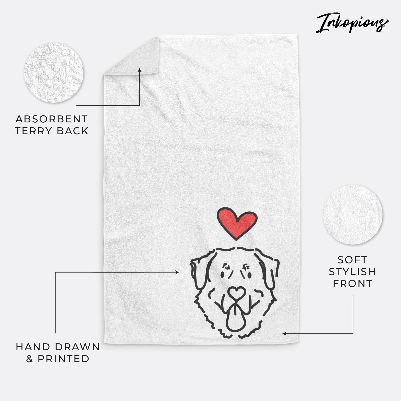 Love Always Anatolian Shepherd - Batu - Decorative Hand Towel