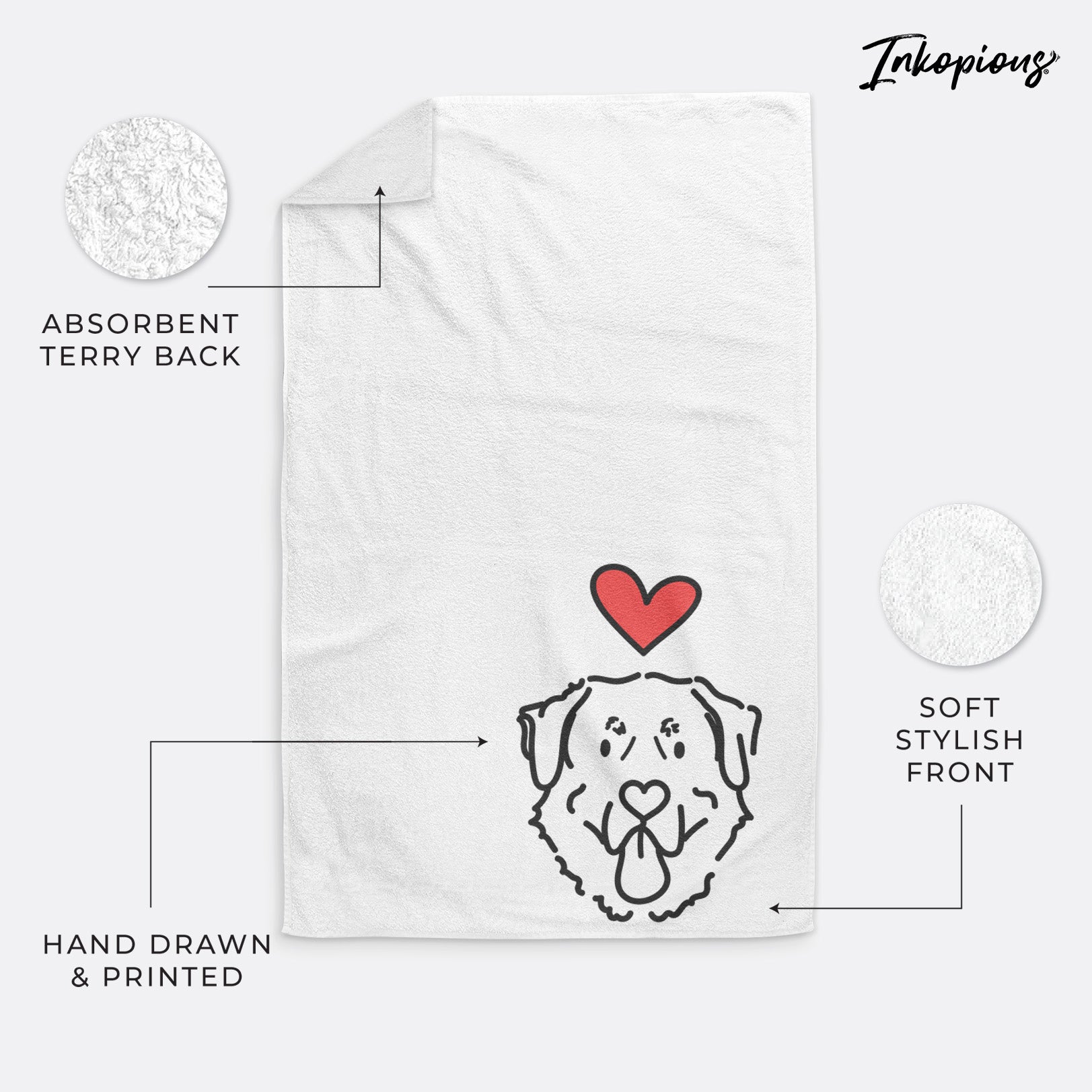 Love Always Anatolian Shepherd - Batu - Decorative Hand Towel
