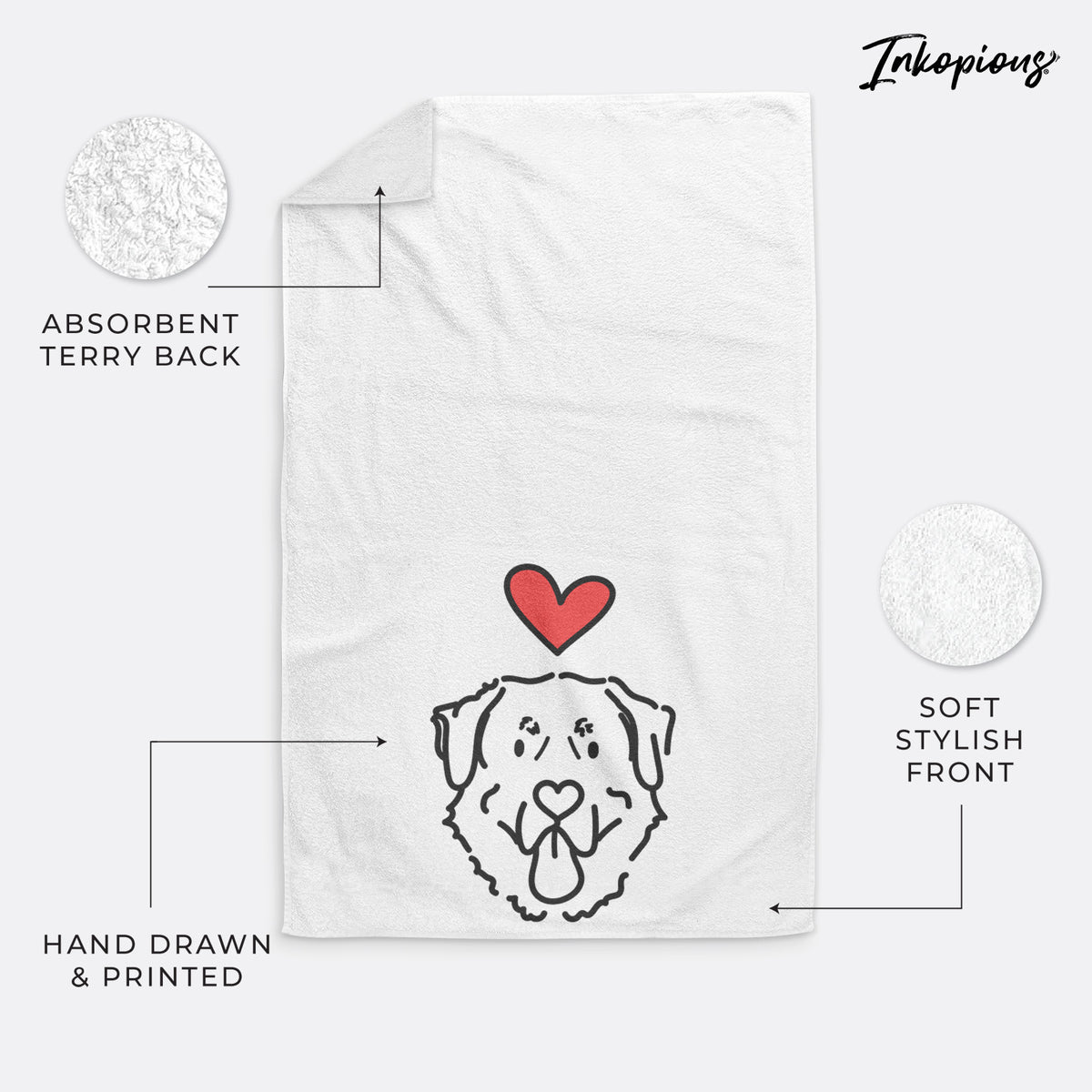 Love Always Anatolian Shepherd - Batu - Decorative Hand Towel