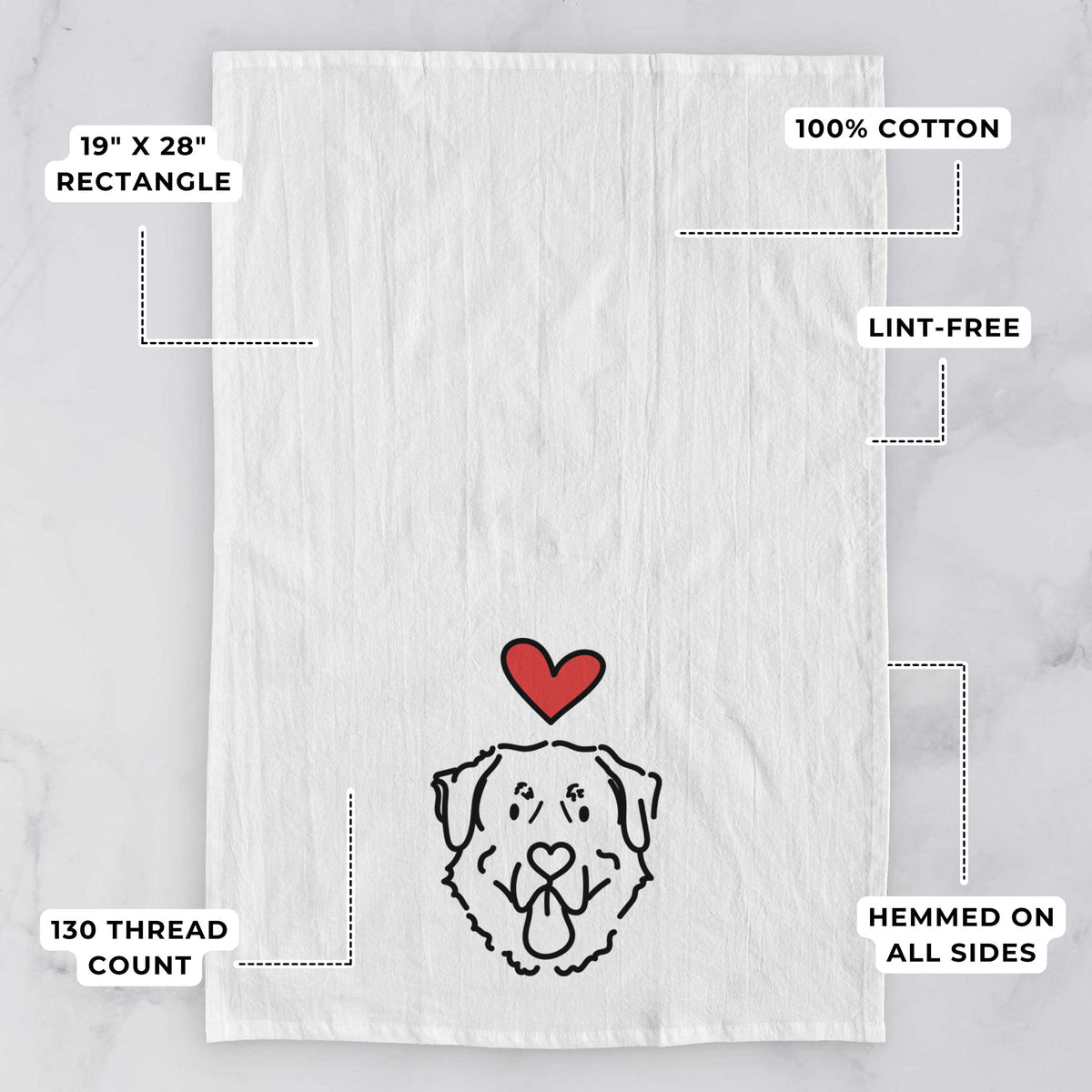 Love Always Anatolian Shepherd - Batu - Tea Towel