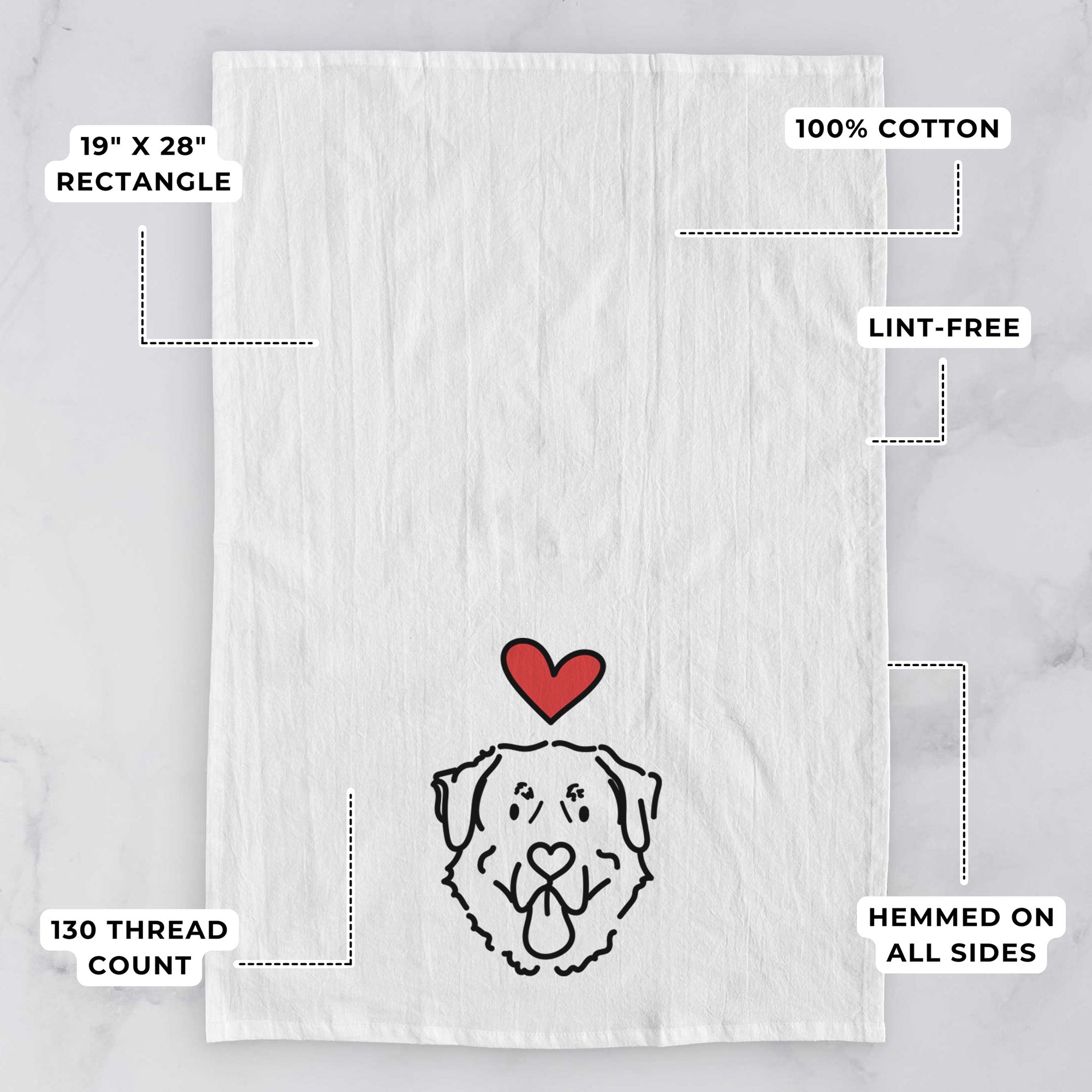 Love Always Anatolian Shepherd - Batu - Tea Towel