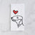 Love Always Bedlington Terrier - Tea Towel