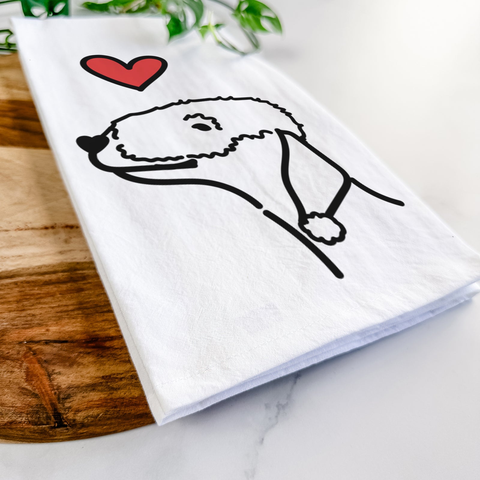 Love Always Bedlington Terrier - Tea Towel