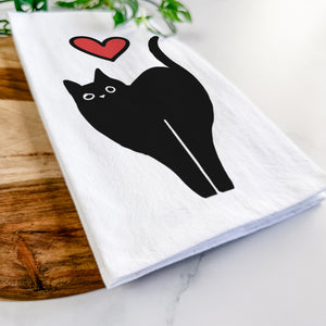 Love Always Black Cat - Bella - Tea Towel