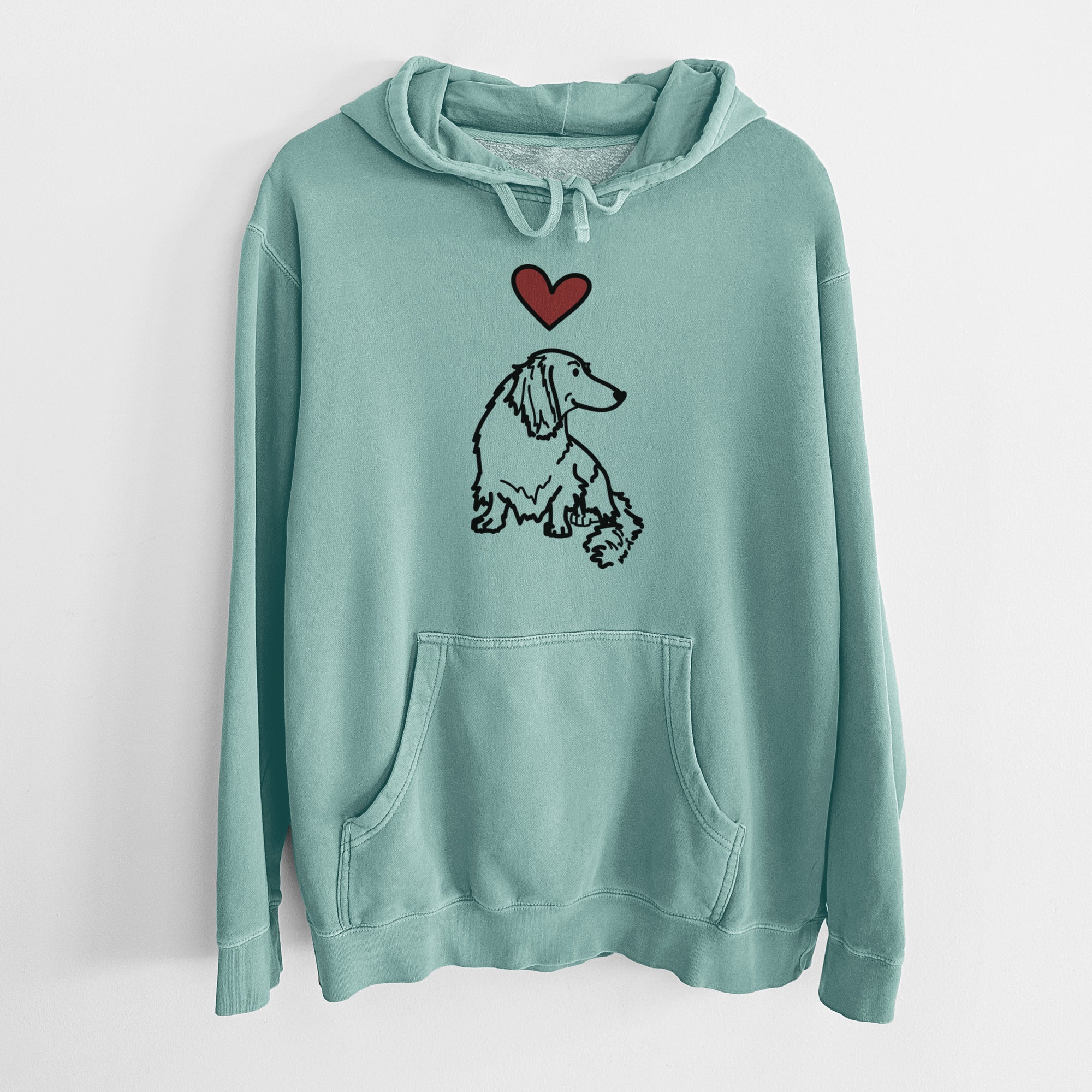 Love Always Dachshund - Bella - Unisex Pigment Dyed Hoodie