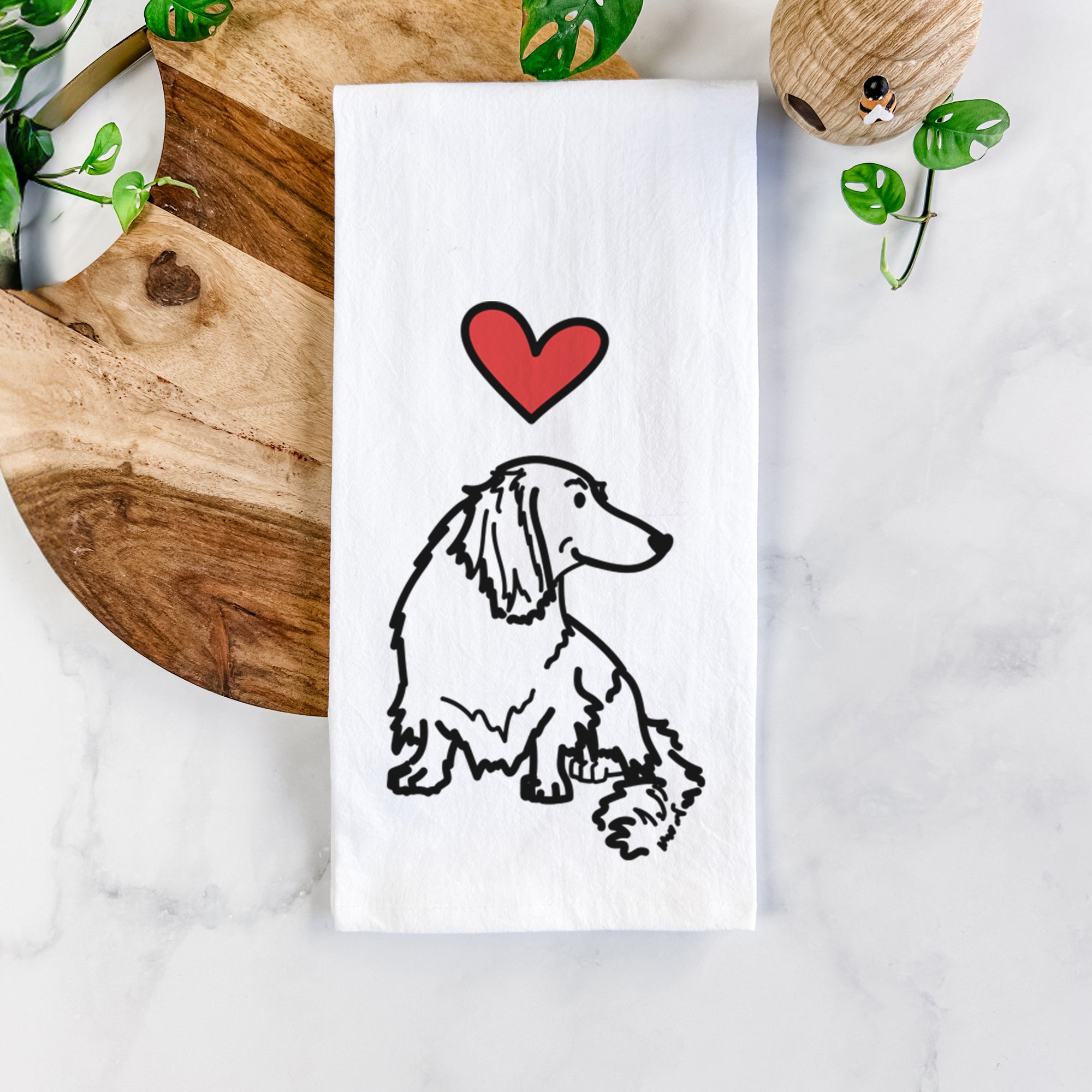 Love Always Dachshund - Bella - Tea Towel