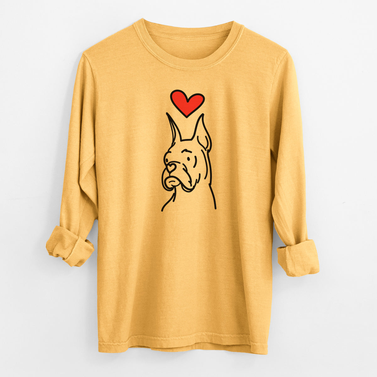 Love Always Rescue Boxer - Billy - Heavyweight 100% Cotton Long Sleeve