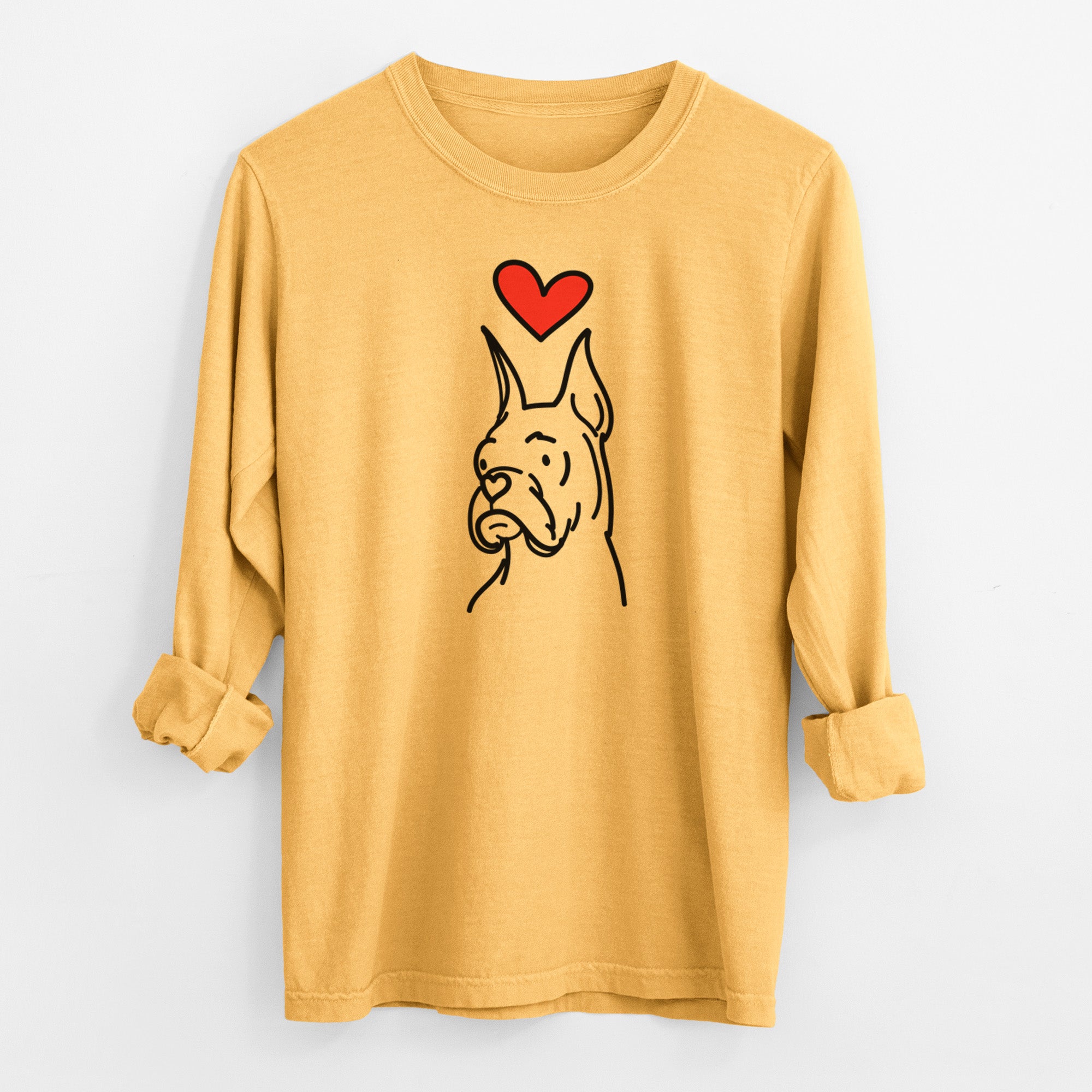 Love Always Rescue Boxer - Billy - Heavyweight 100% Cotton Long Sleeve