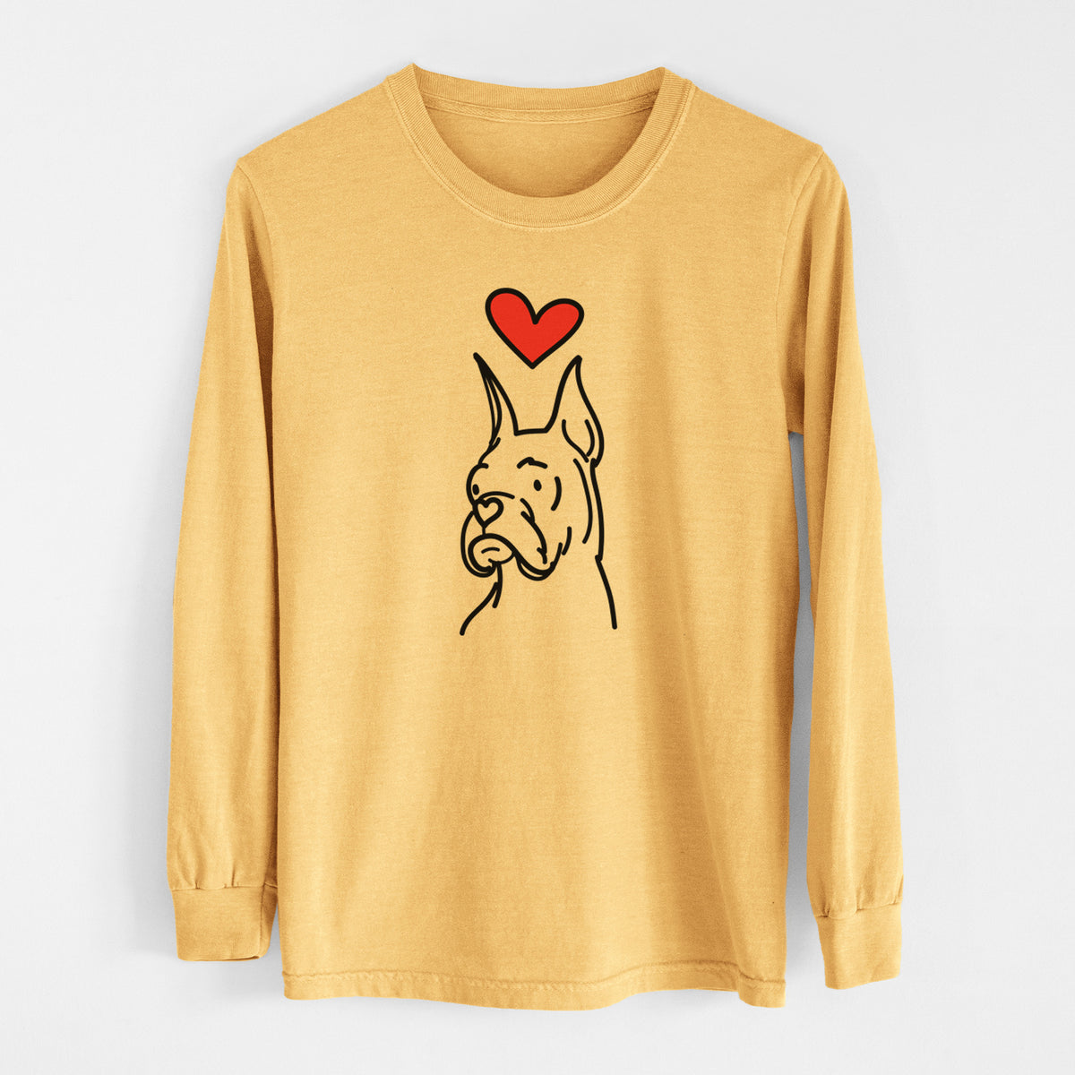 Love Always Rescue Boxer - Billy - Heavyweight 100% Cotton Long Sleeve
