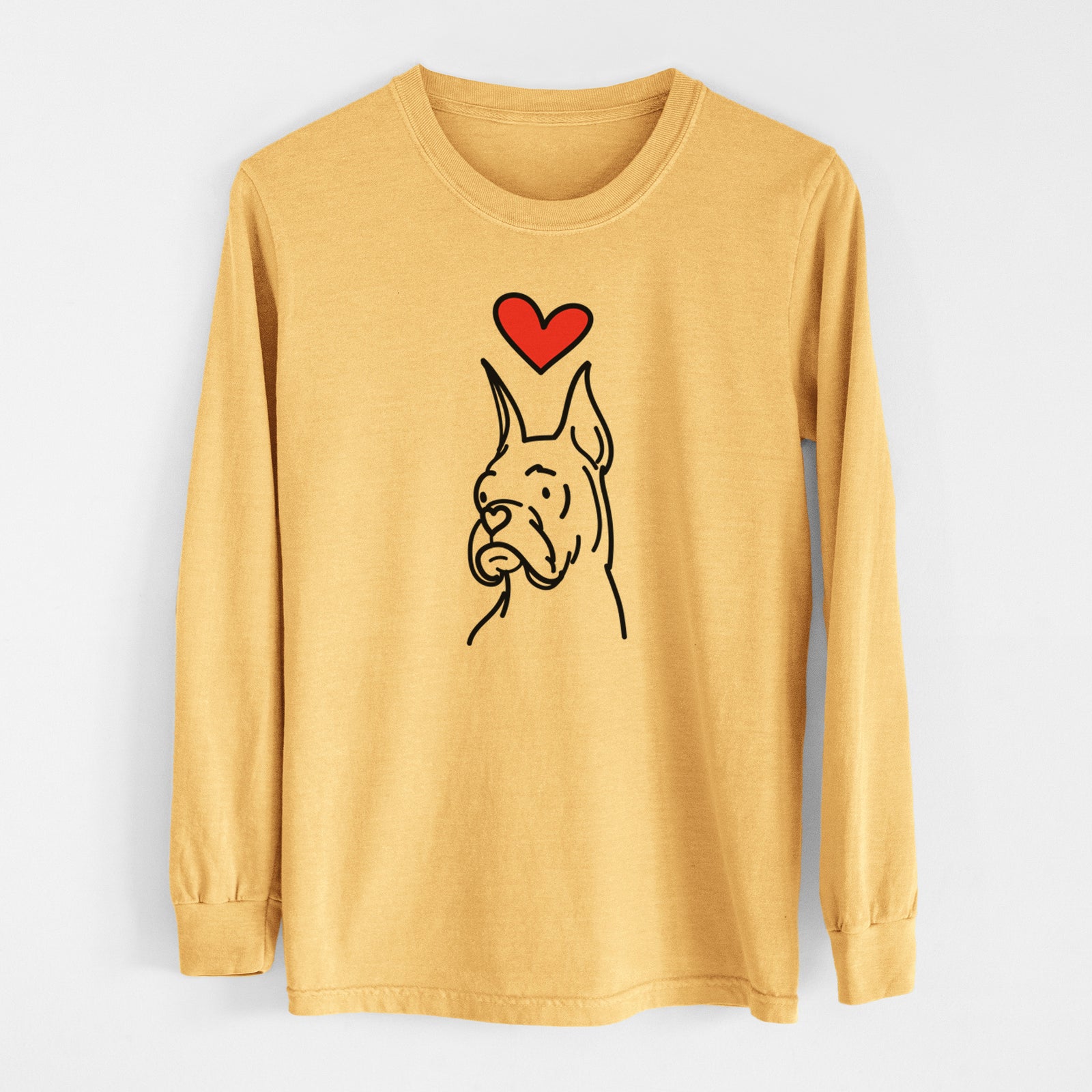 Love Always Rescue Boxer - Billy - Heavyweight 100% Cotton Long Sleeve