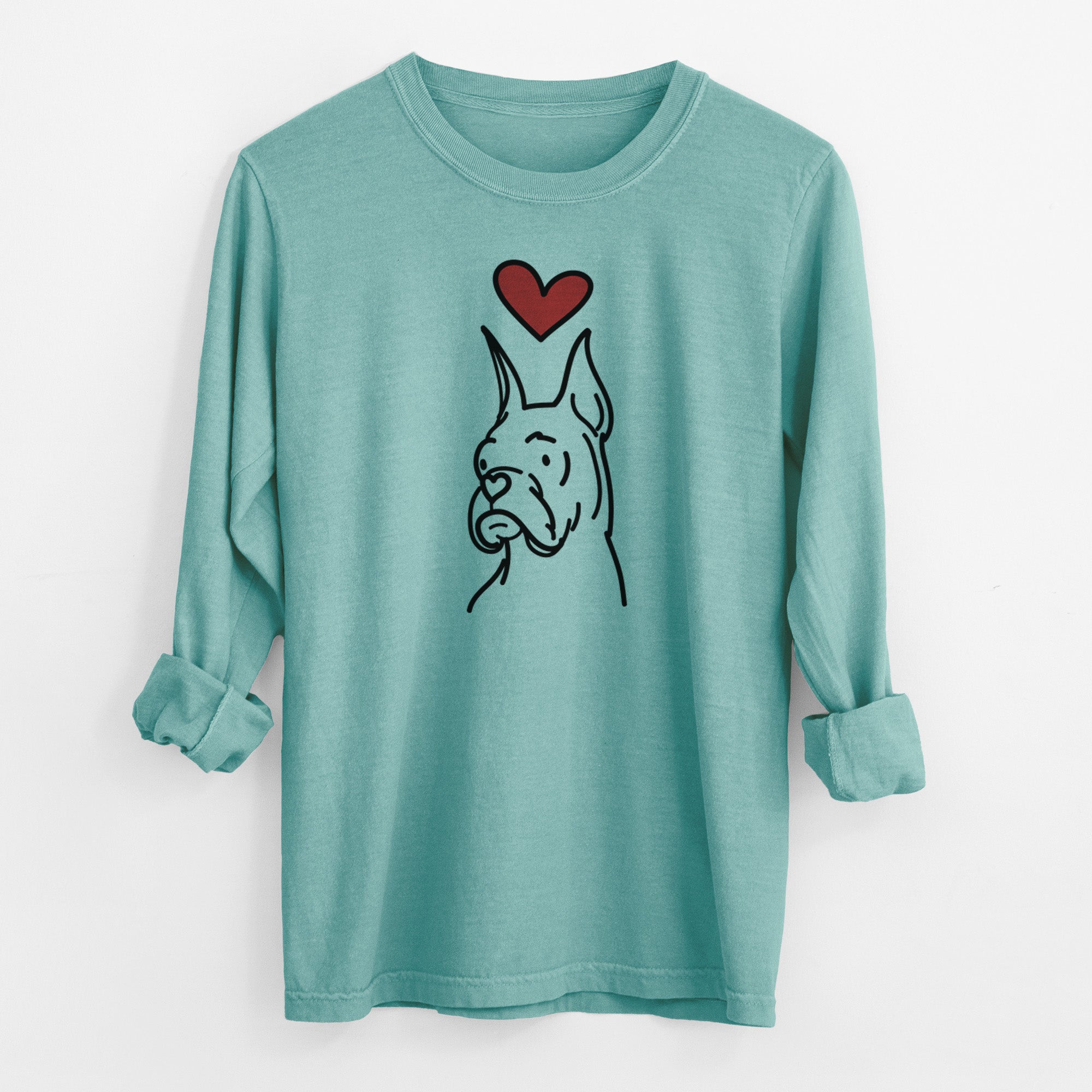 Love Always Rescue Boxer - Billy - Heavyweight 100% Cotton Long Sleeve