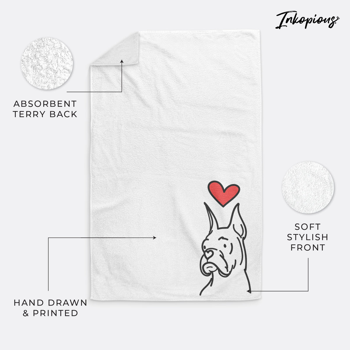 Love Always Rescue Boxer - Billy - Hand Towel